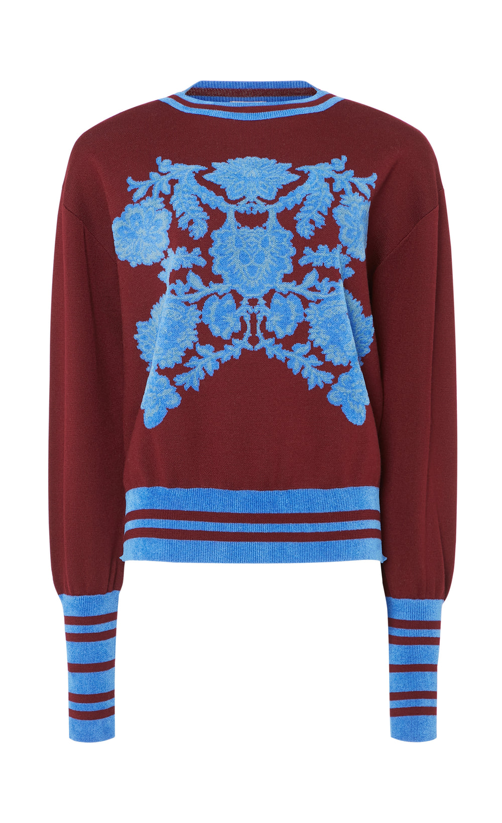 Floral Knit Jumper - Dark Amethyst