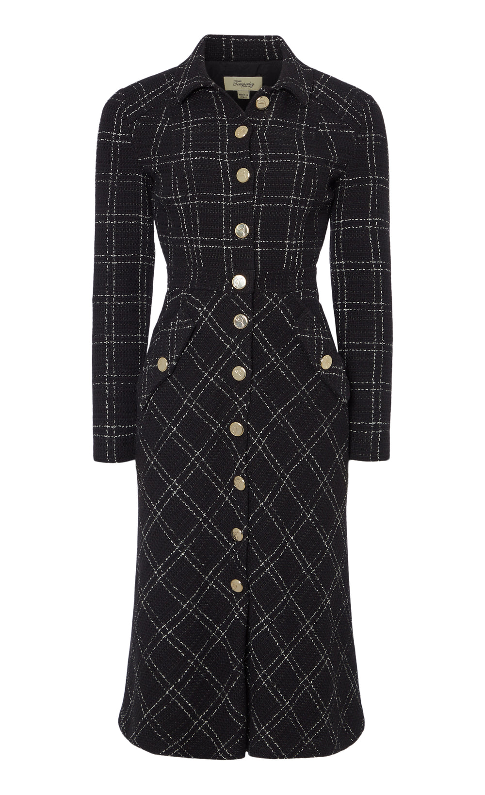 Colonel Dress - Black Check