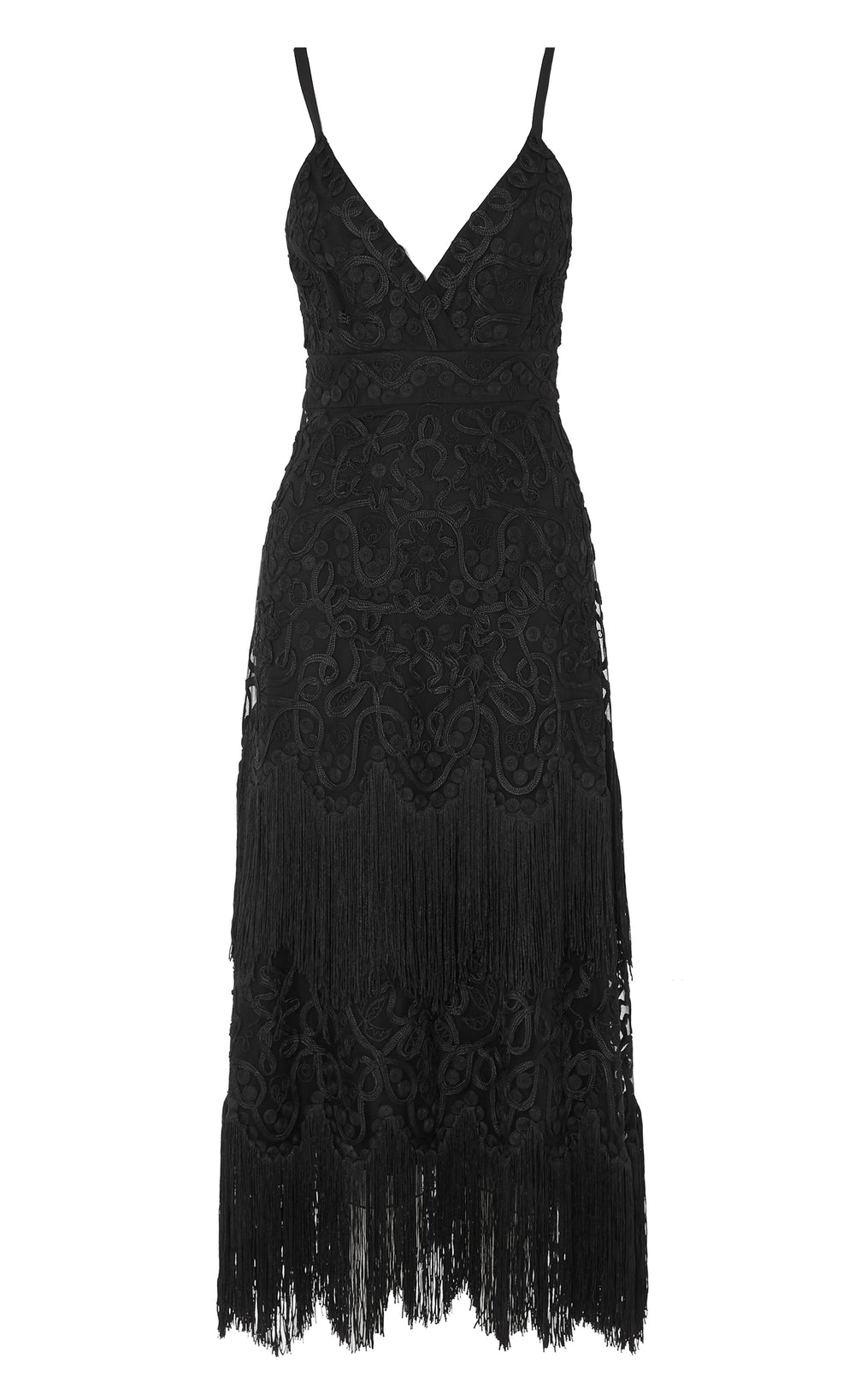 Cordelle Tassel Dress - Black