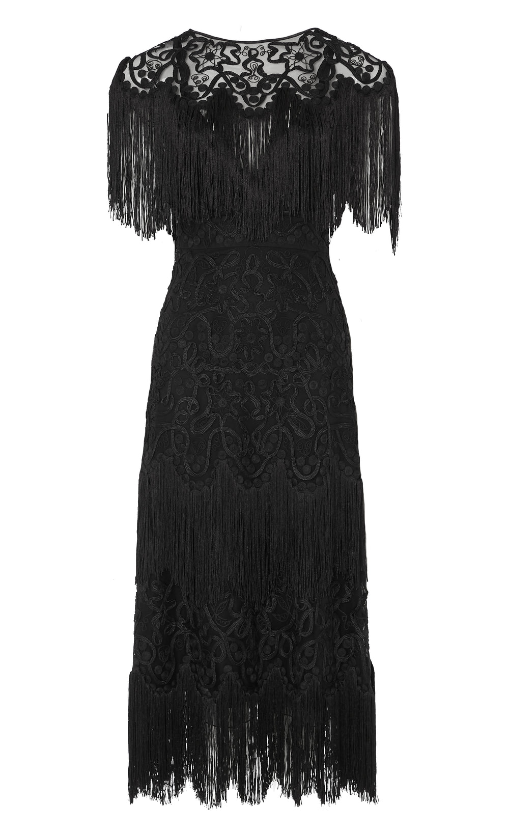 Cordelle Tassel Dress - Black