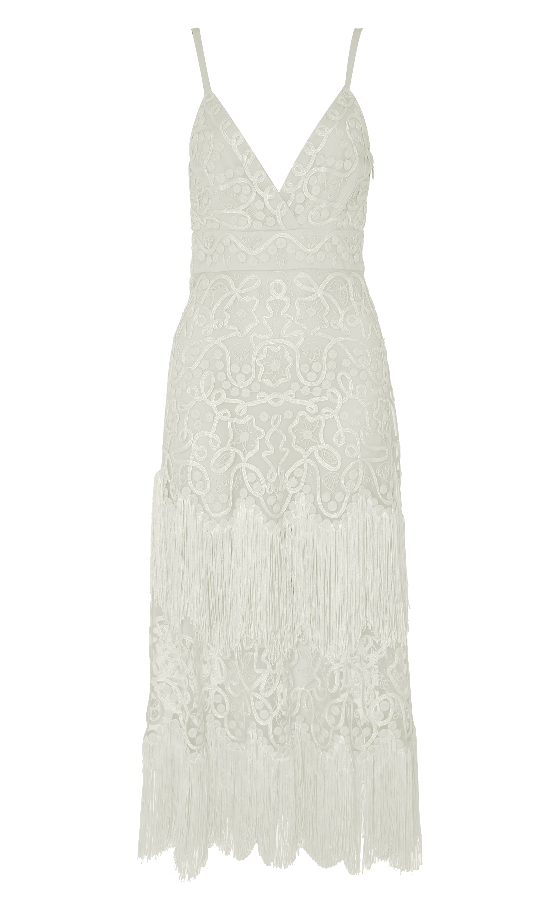 Cordelle Tassel Dress - White