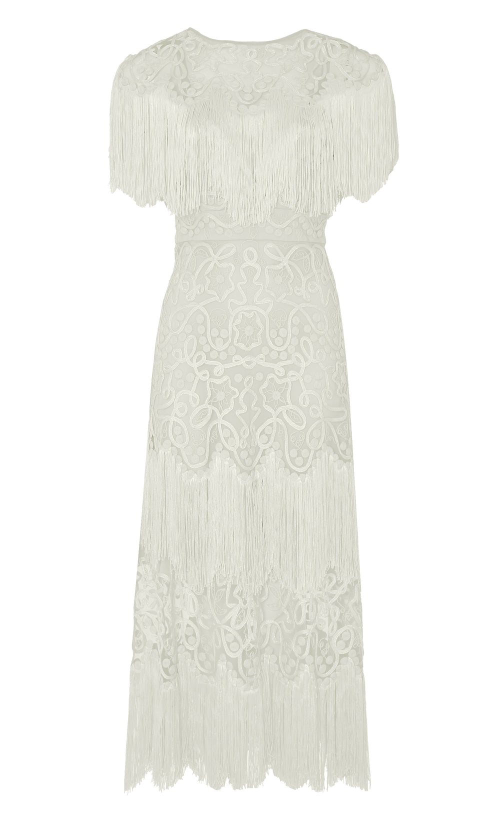 Cordelle Tassel Dress - White