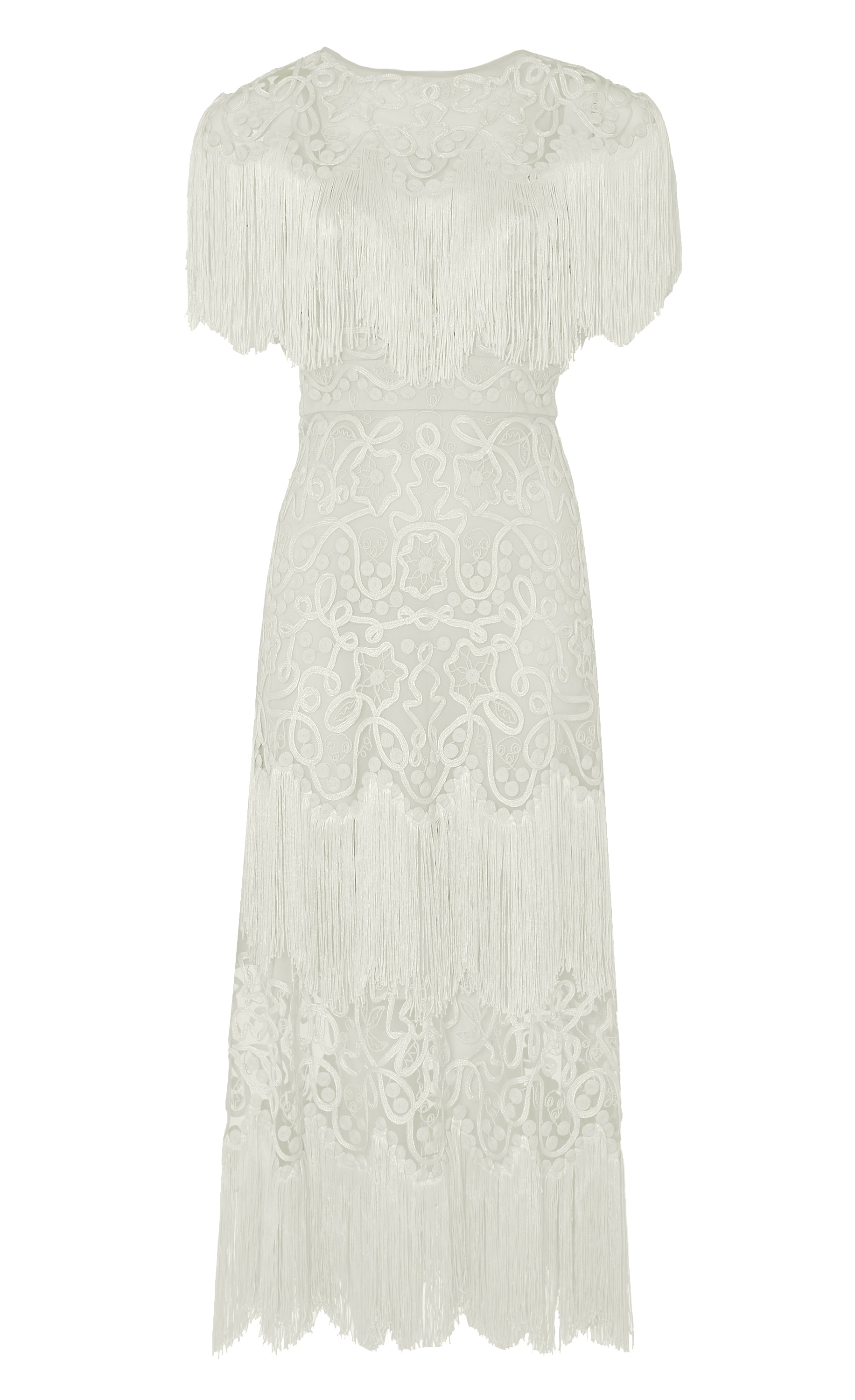Cordelle Tassel Dress - White