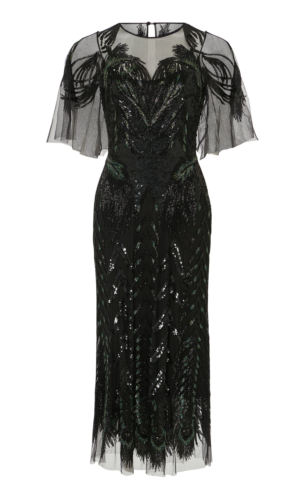 Peacock Midi Dress - Black | Dresses & Jumpsuits | Temperley London Temperley London (UK) Peacock Midi Dress - Black | Dresses & Jumpsuits | Temperley London Temperley London (UK)