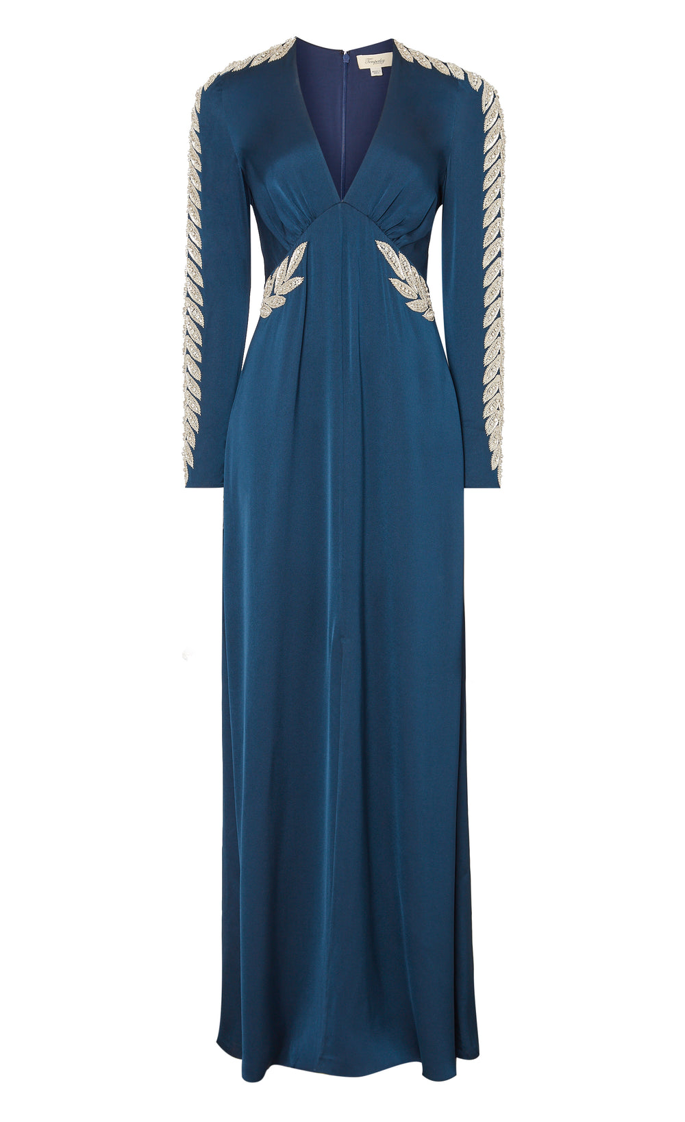 Vine Sleeved Gown - Midnight