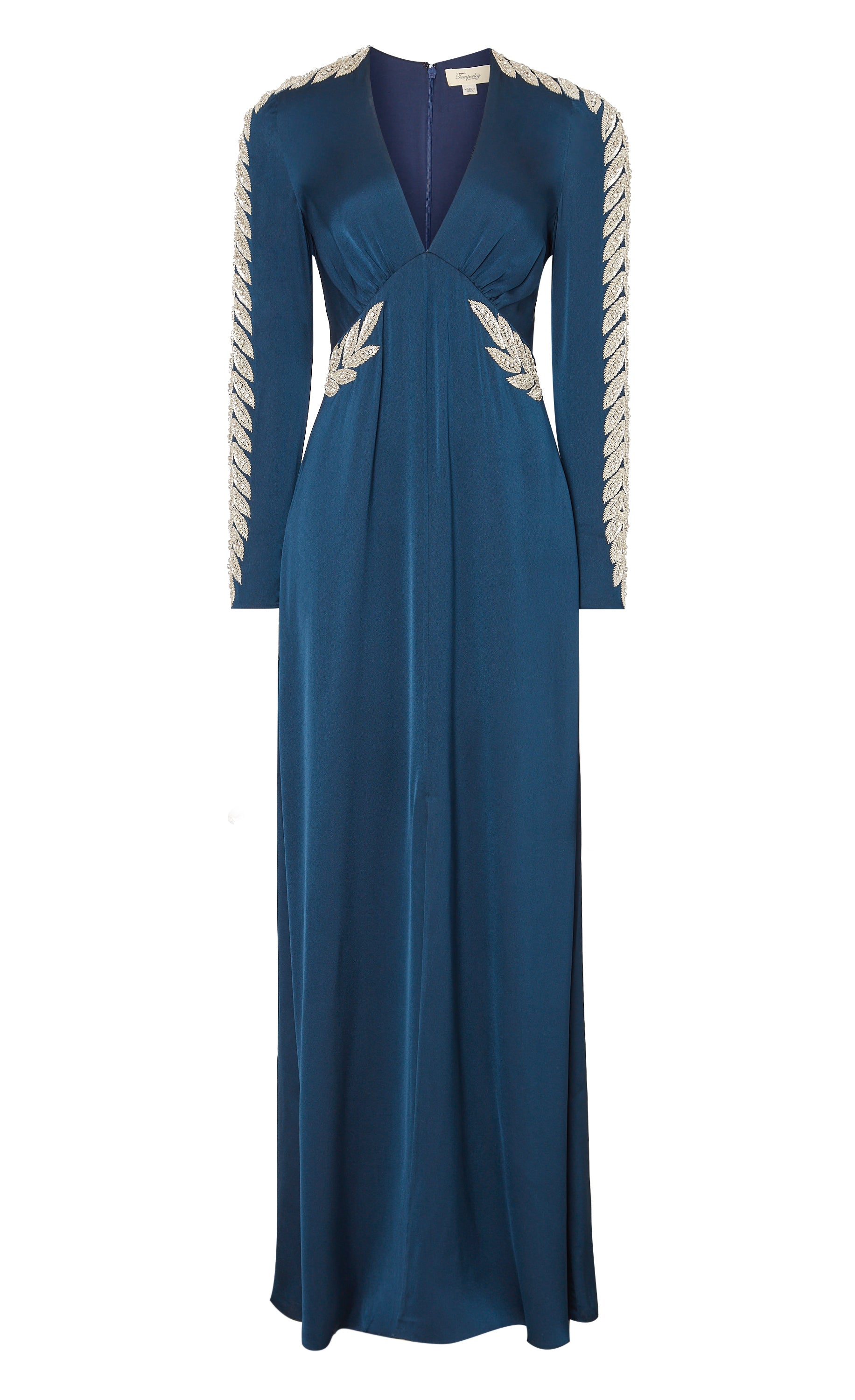 Vine Sleeved Gown - Midnight