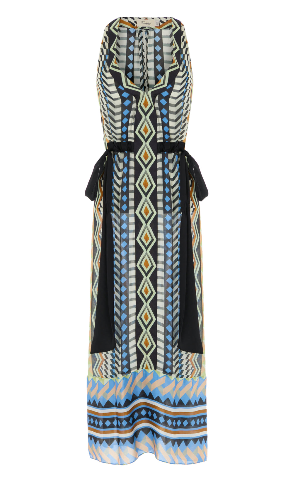 Meryl V-Neck Dress - Provence Blue Mix