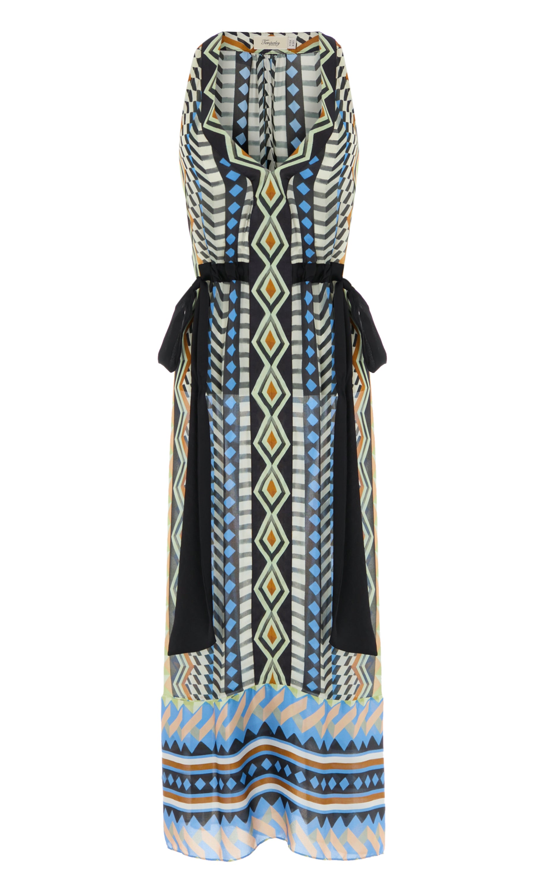 Meryl V-Neck Dress - Provence Blue Mix