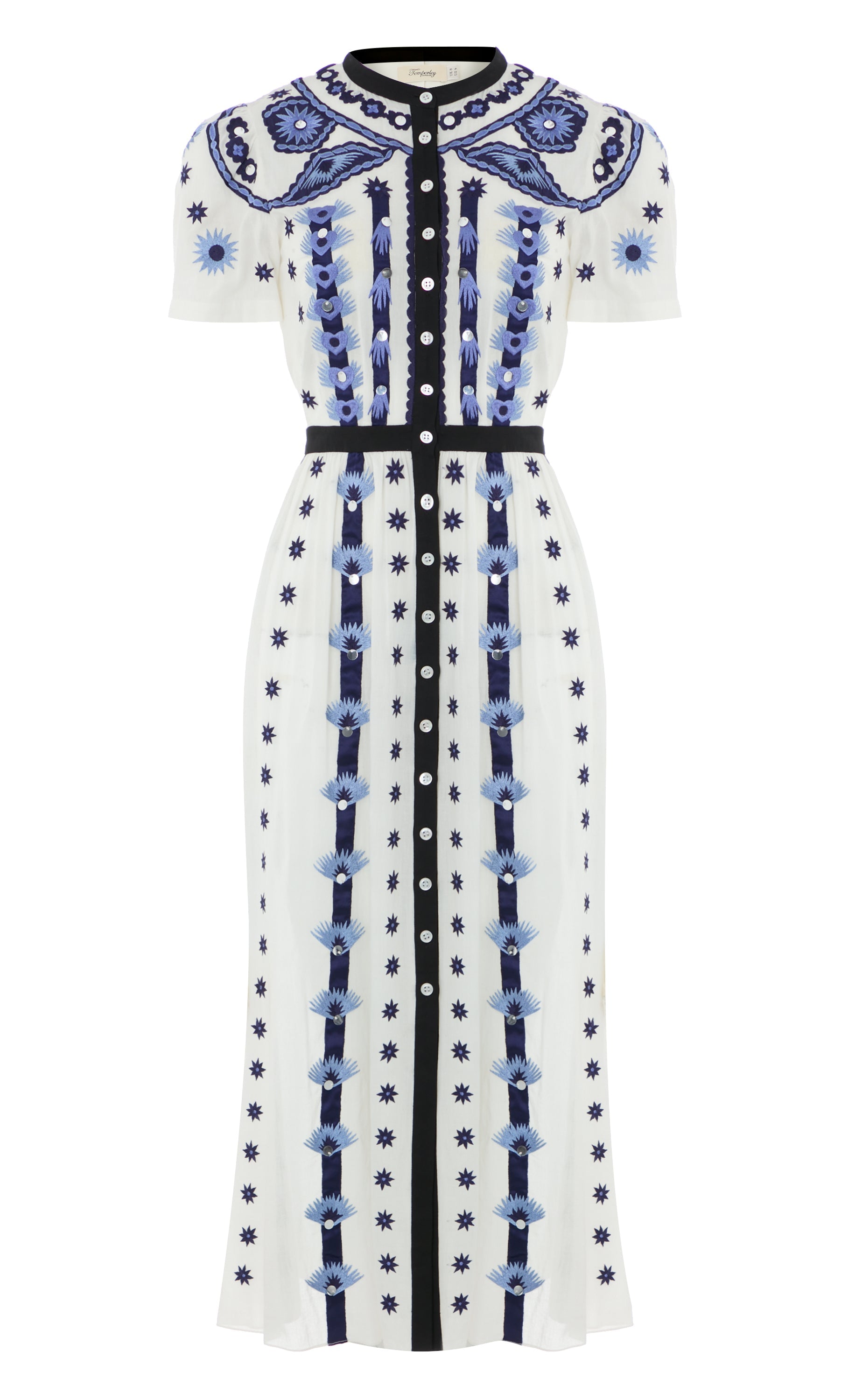 Edith Shirt Dress - White/Blue | Dresses & Jumpsuits