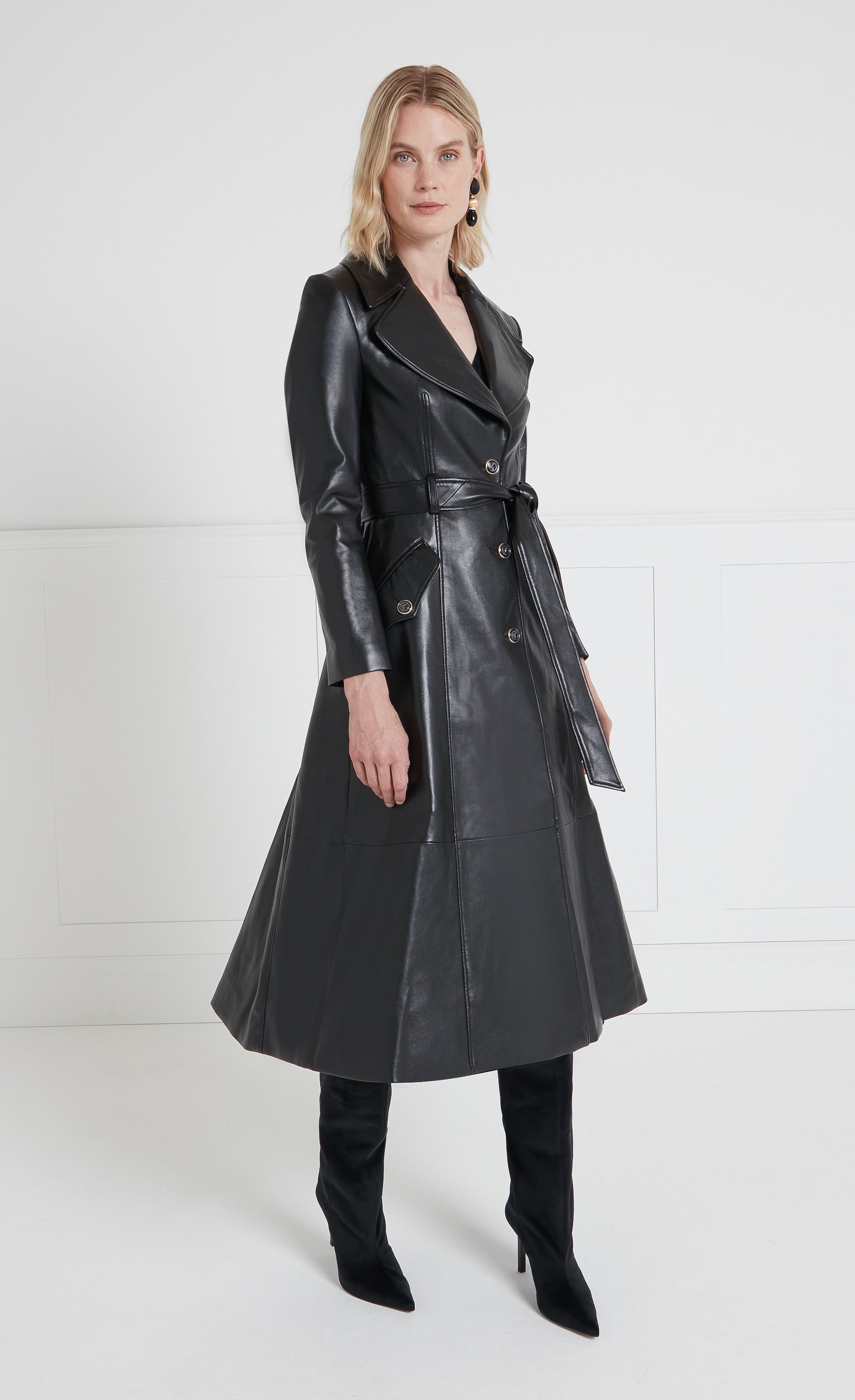Reynaldo Trench Coat - Black | Coats & Jackets | Temperley London