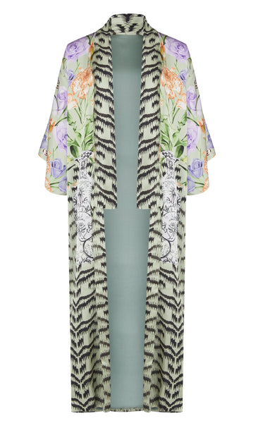 Cleo Kimono - Silt Green | Kaftans & Kimonos | Temperley London