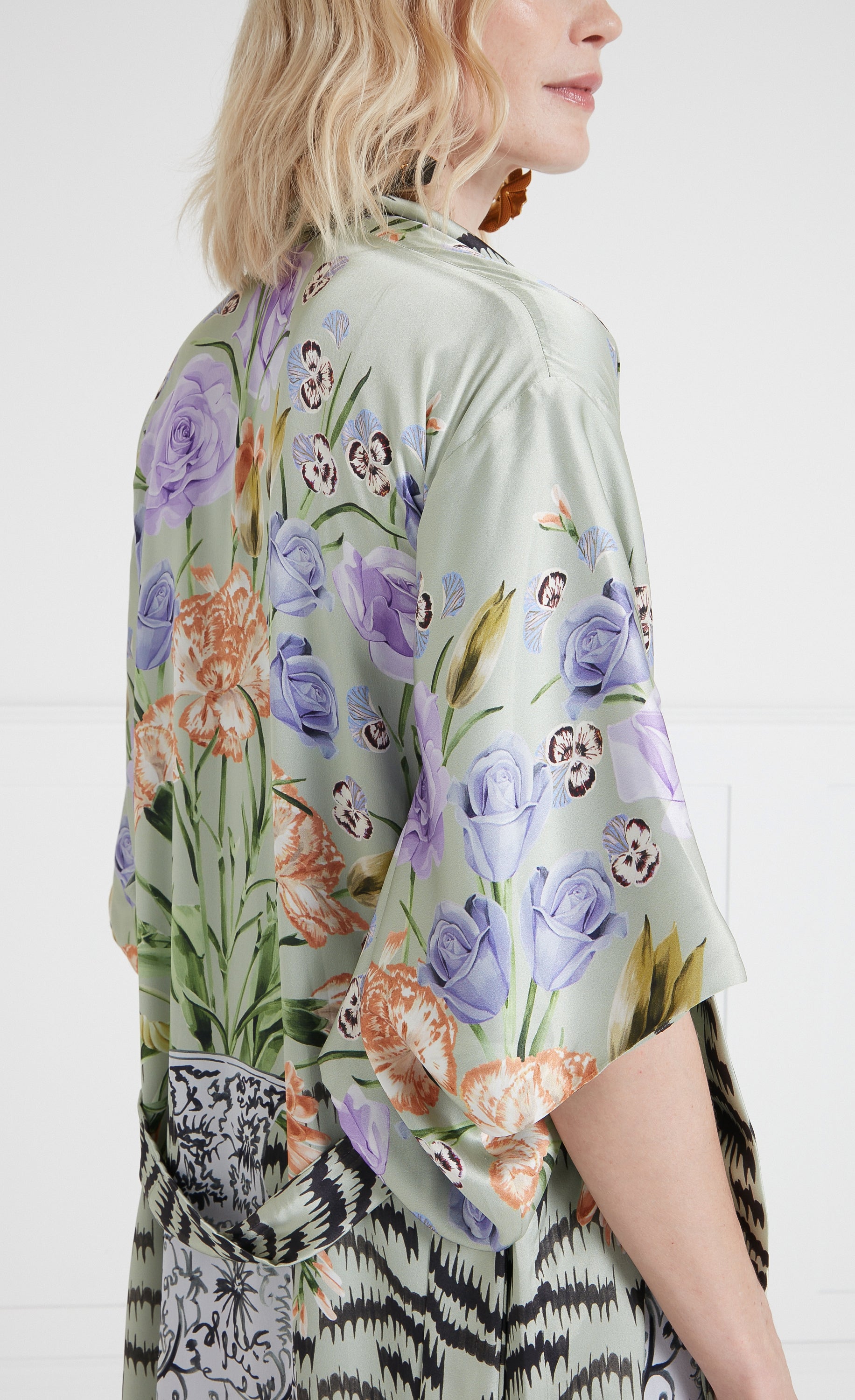 Cleo Kimono - Silt Green | Kaftans & Kimonos | Temperley London