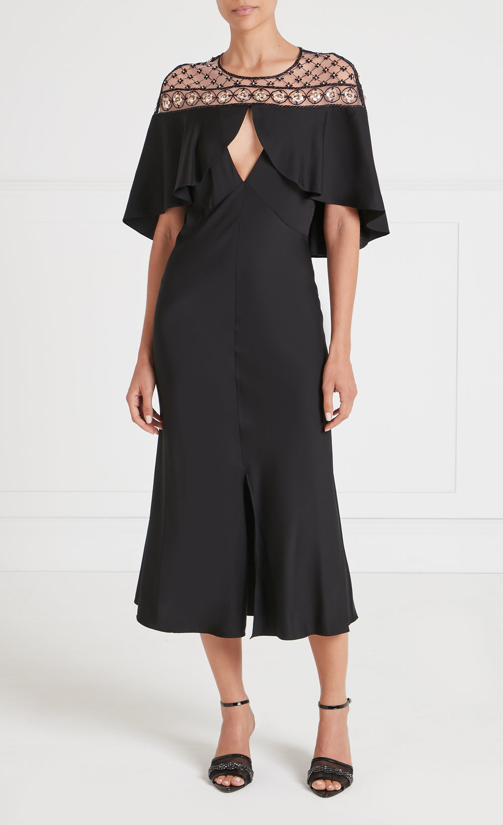 Marie Cape Dress - Black