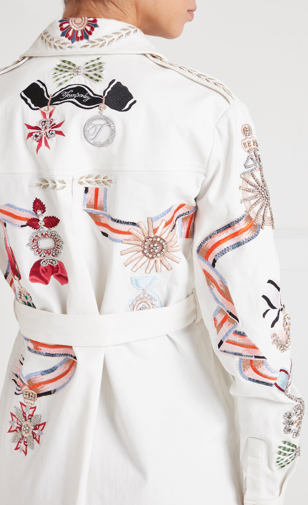 Diamantine Shirt Jacket - Cream