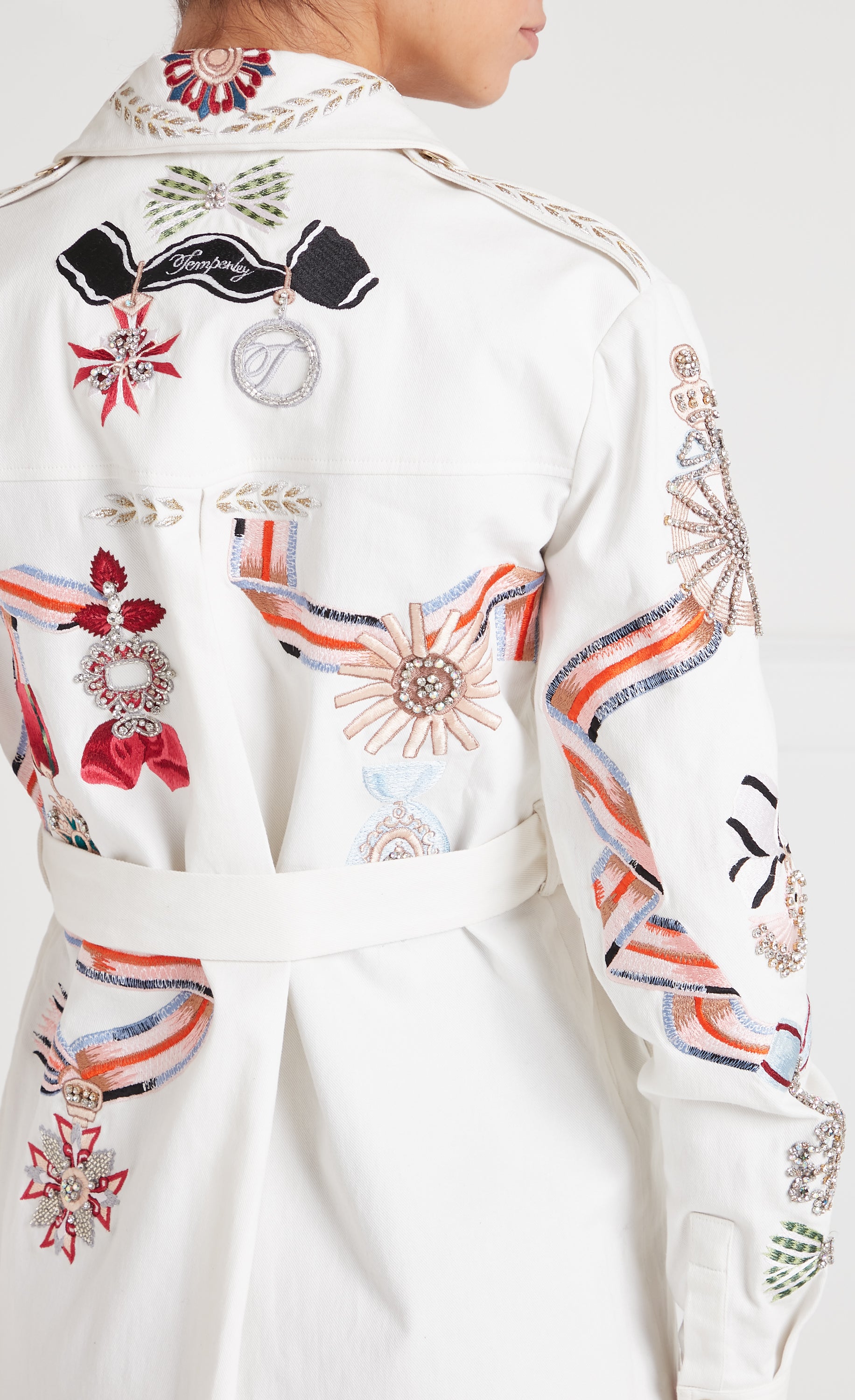 Diamantine Shirt Jacket - Cream