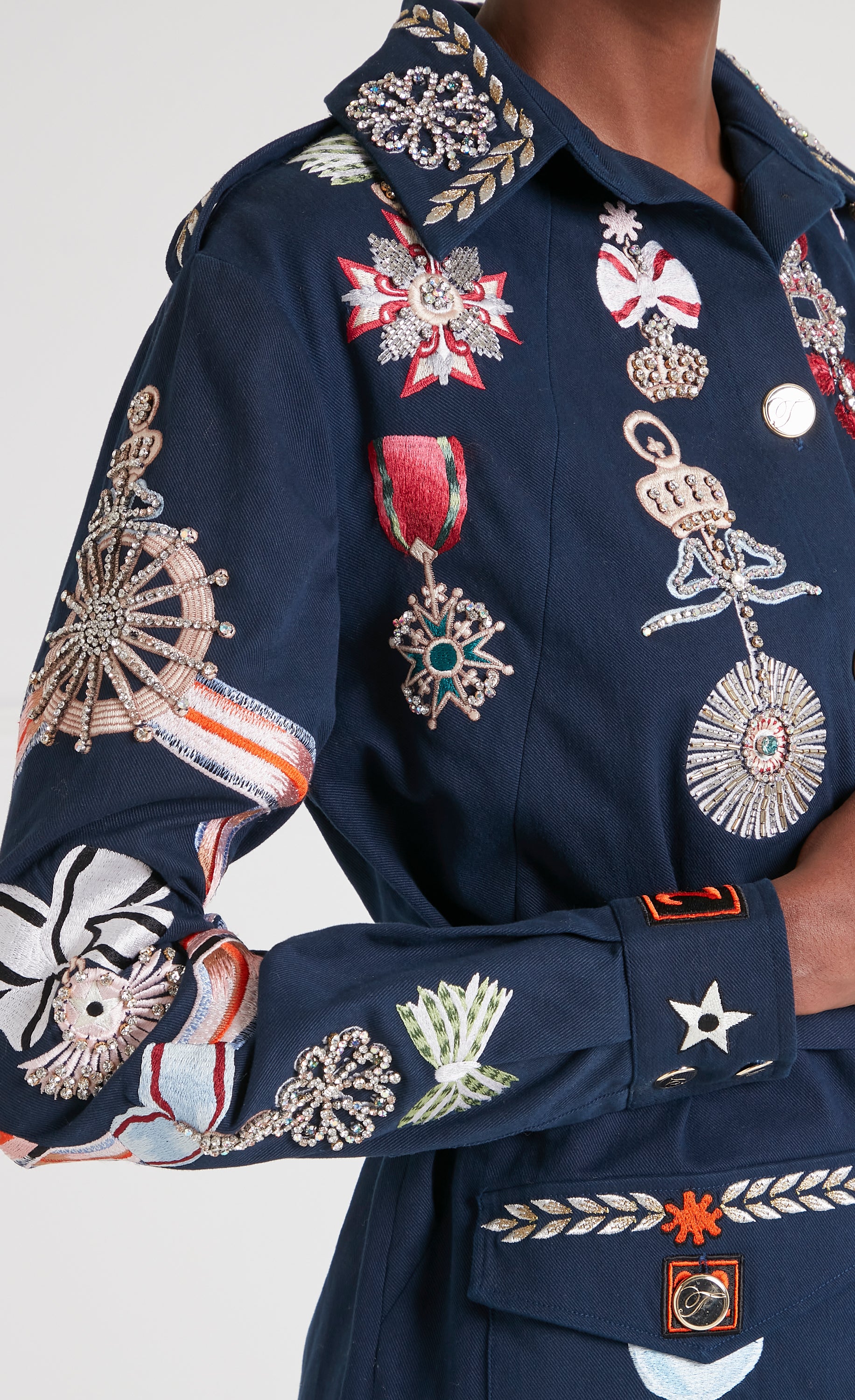 Diamantine Shirt Jacket - Navy