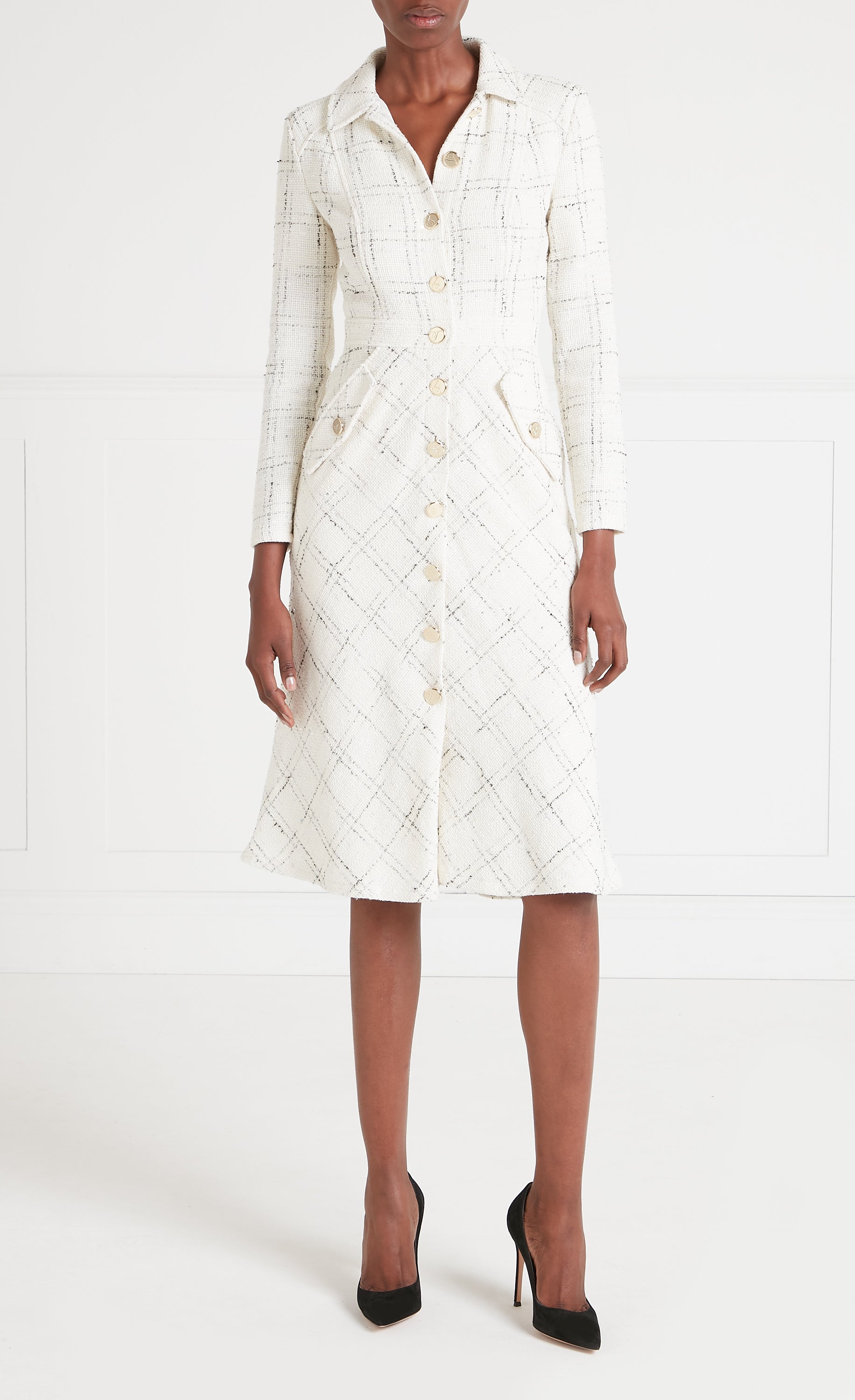 Colonel Dress - White Check