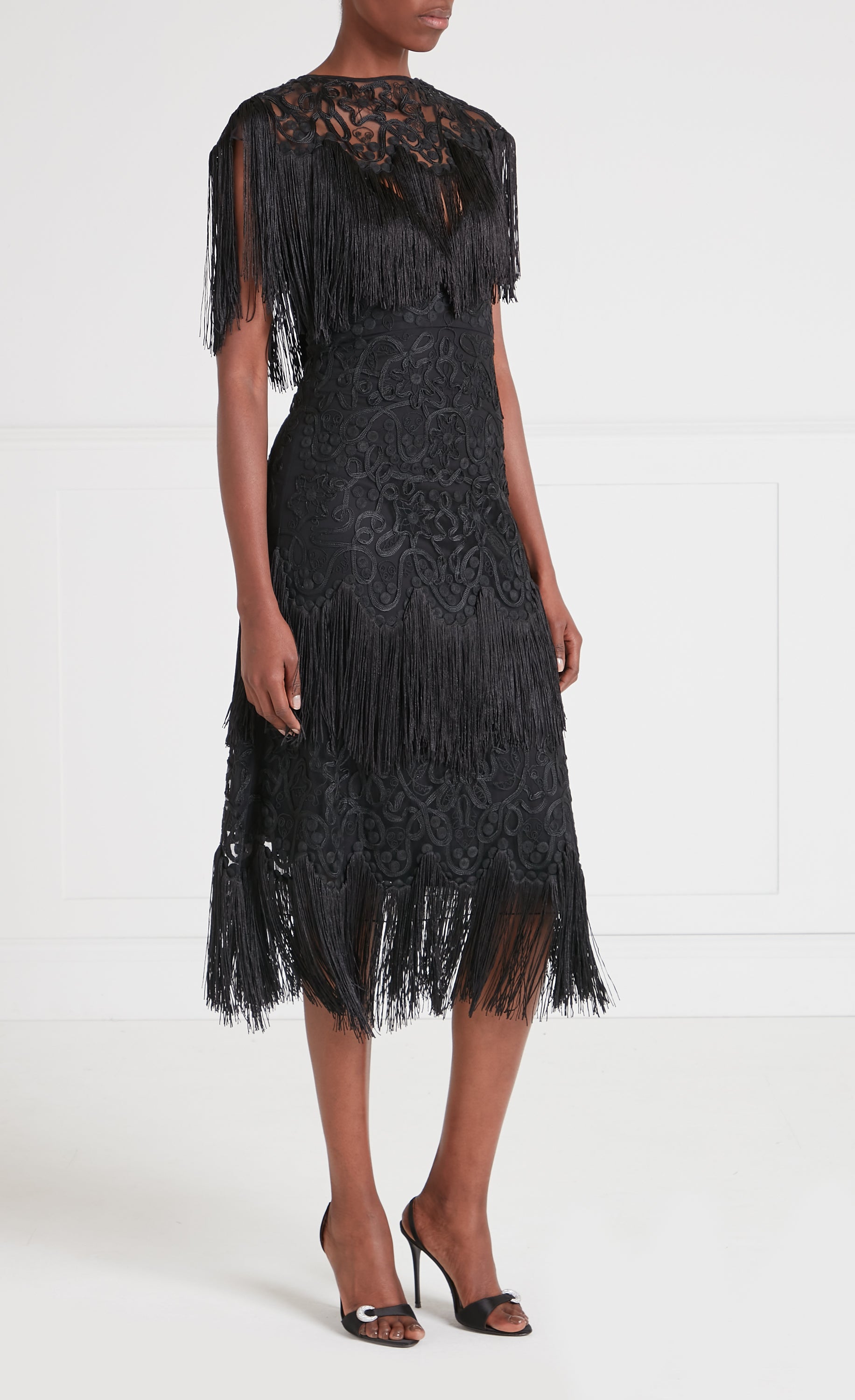 Cordelle Tassel Dress - Black