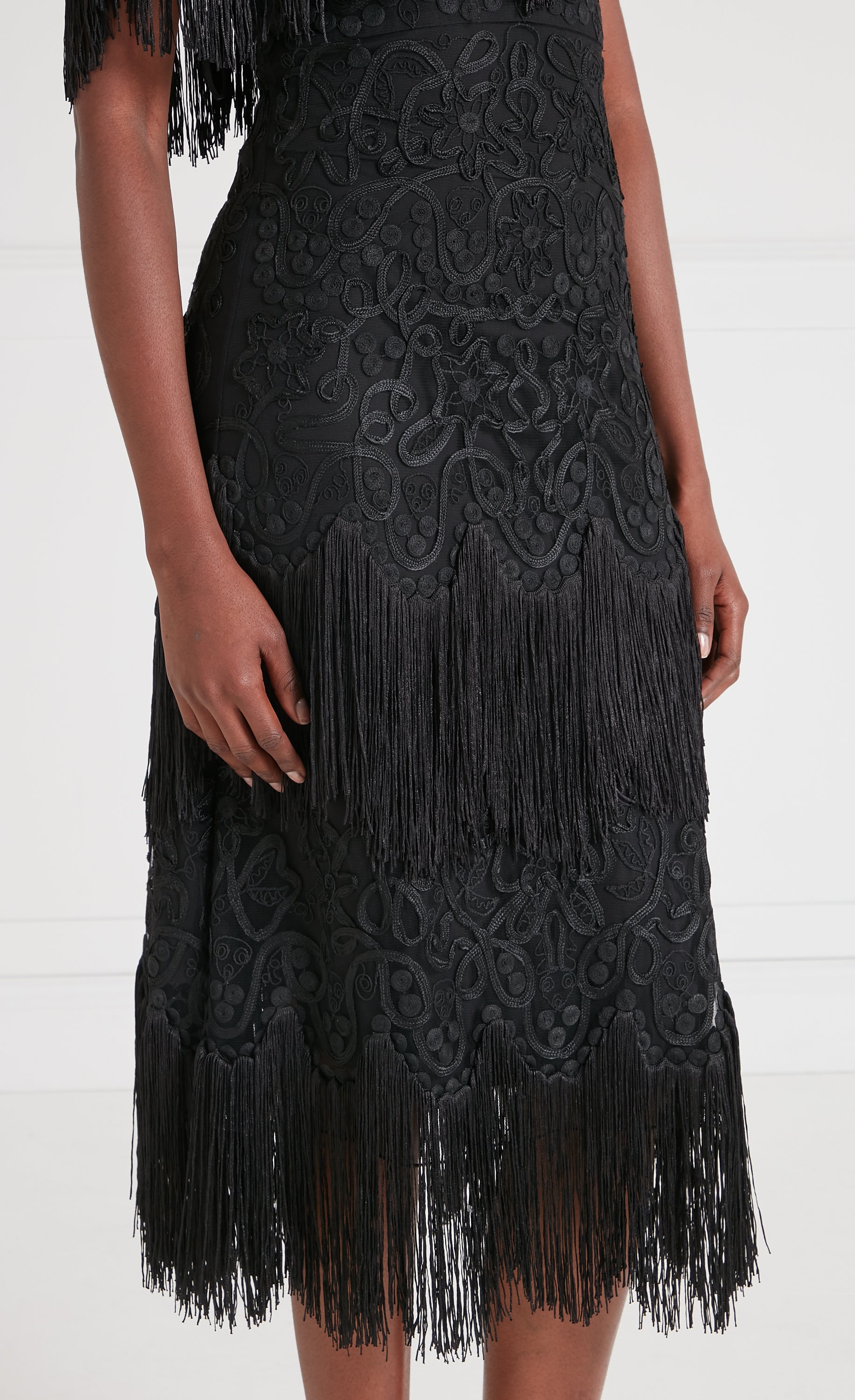 Cordelle Tassel Dress - Black