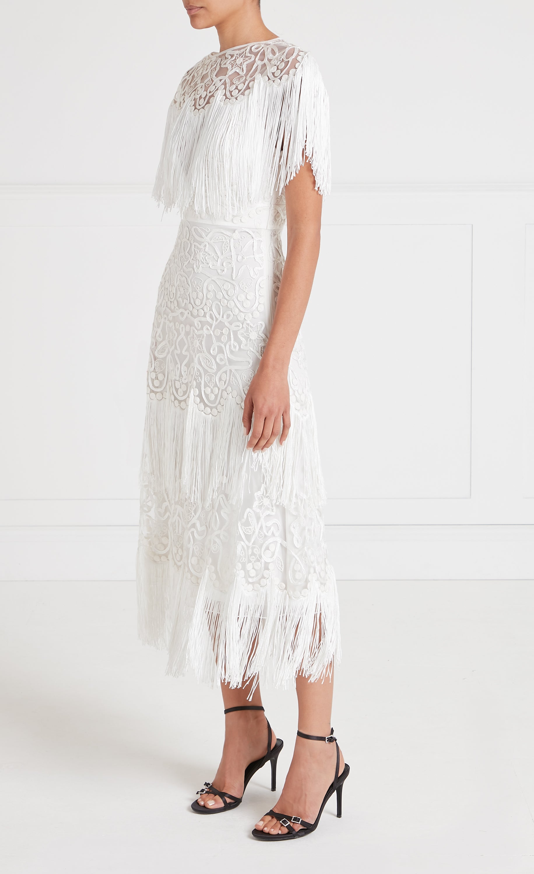 Cordelle Tassel Dress - White