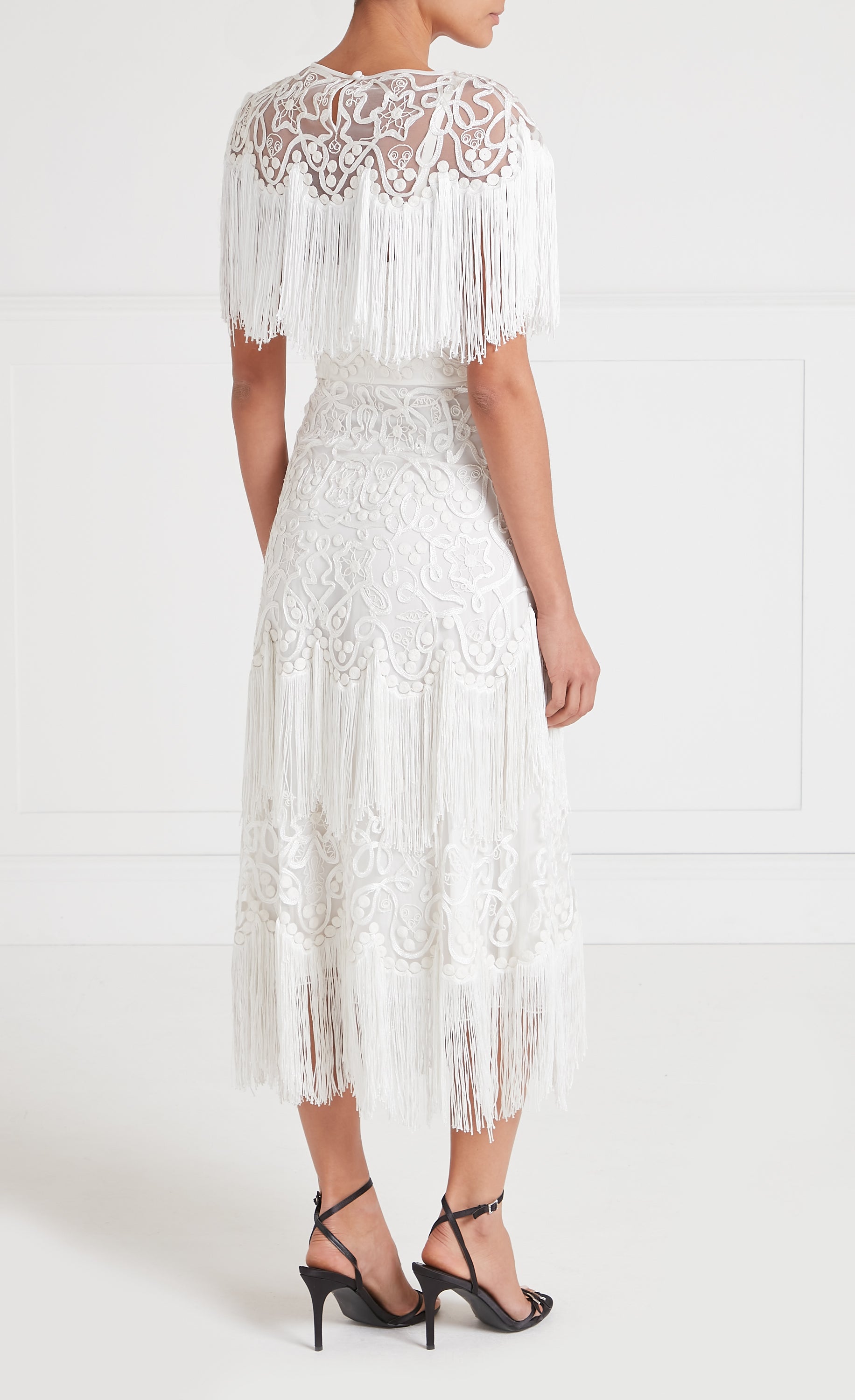 Cordelle Tassel Dress - White