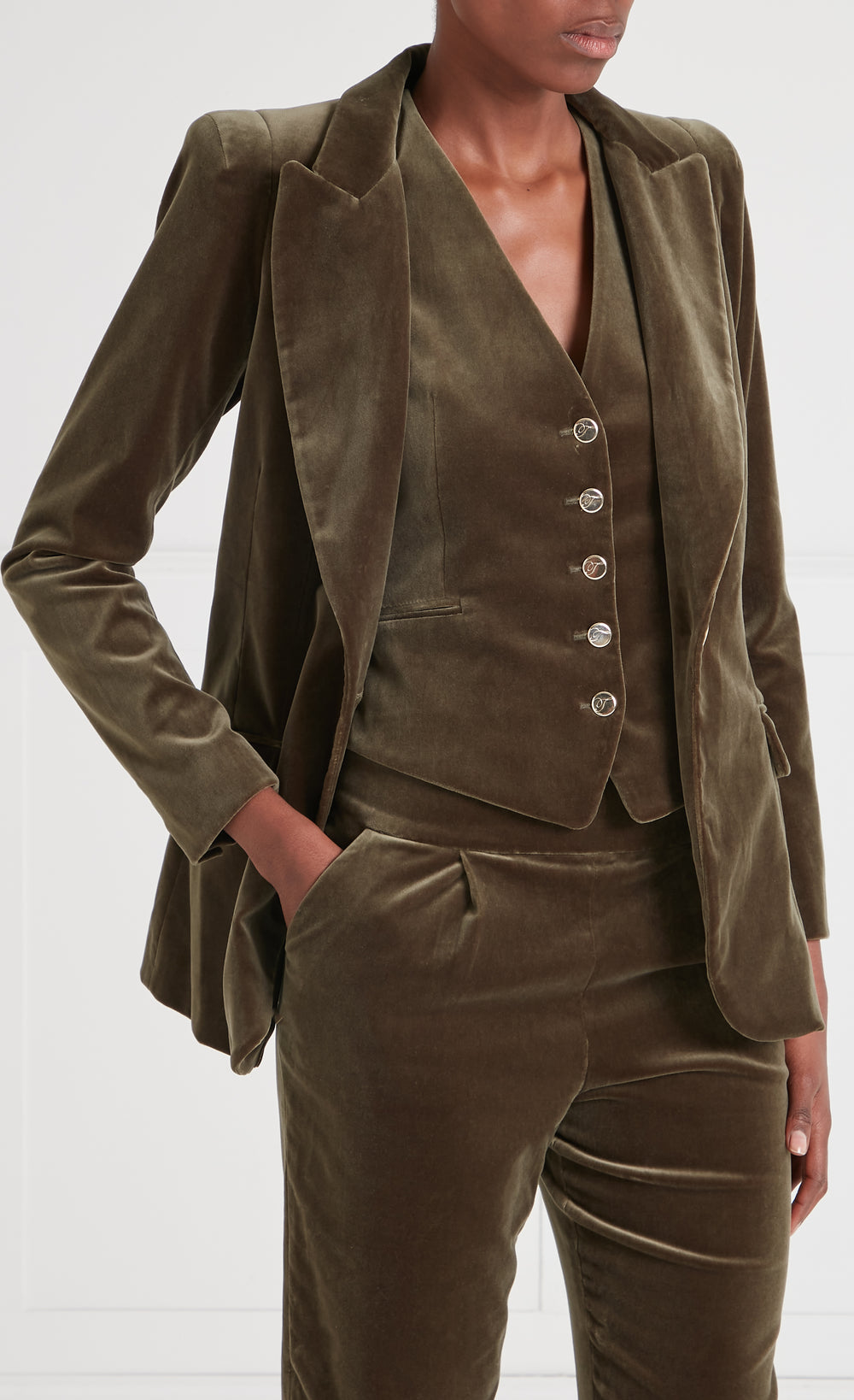 Clove Velvet Jacket - Militare