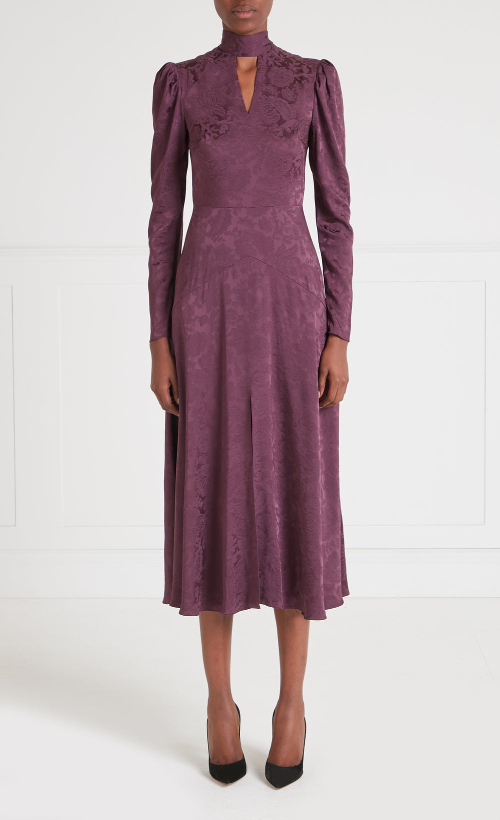 Madame Split Dress - Dark Amethyst