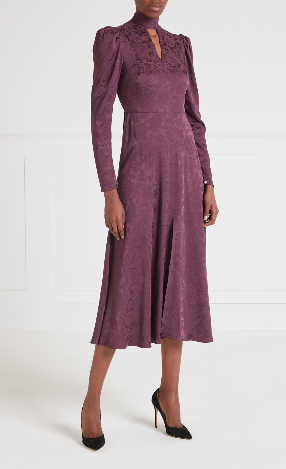 Madame Split Dress - Dark Amethyst