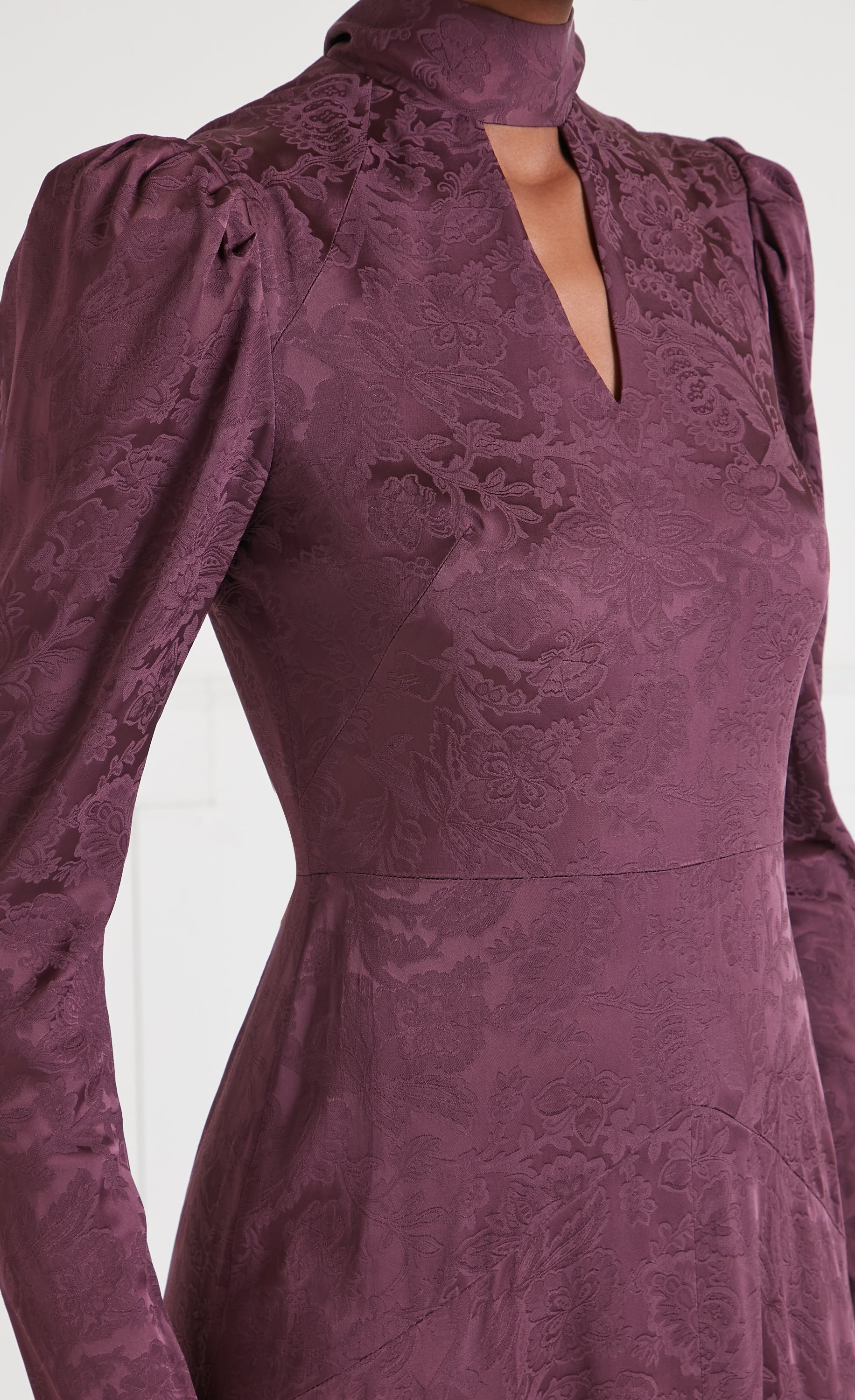 Madame Split Dress - Dark Amethyst