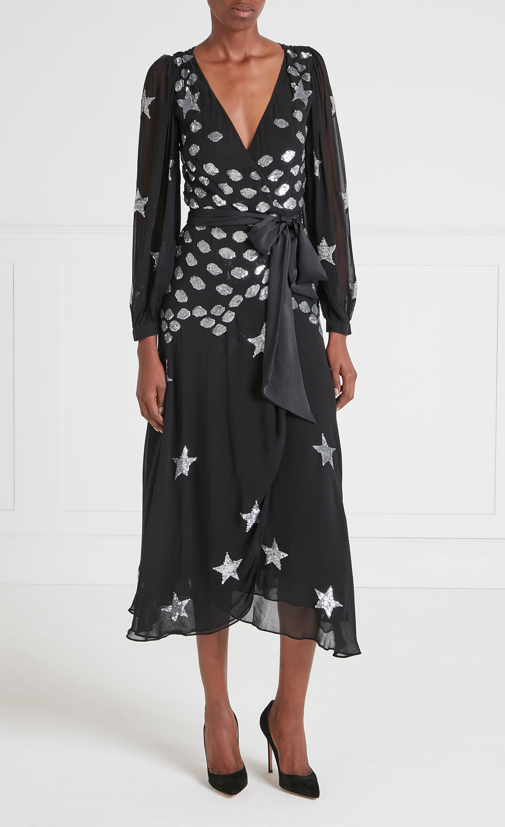 Etoile Wrap Dress - Black Mix