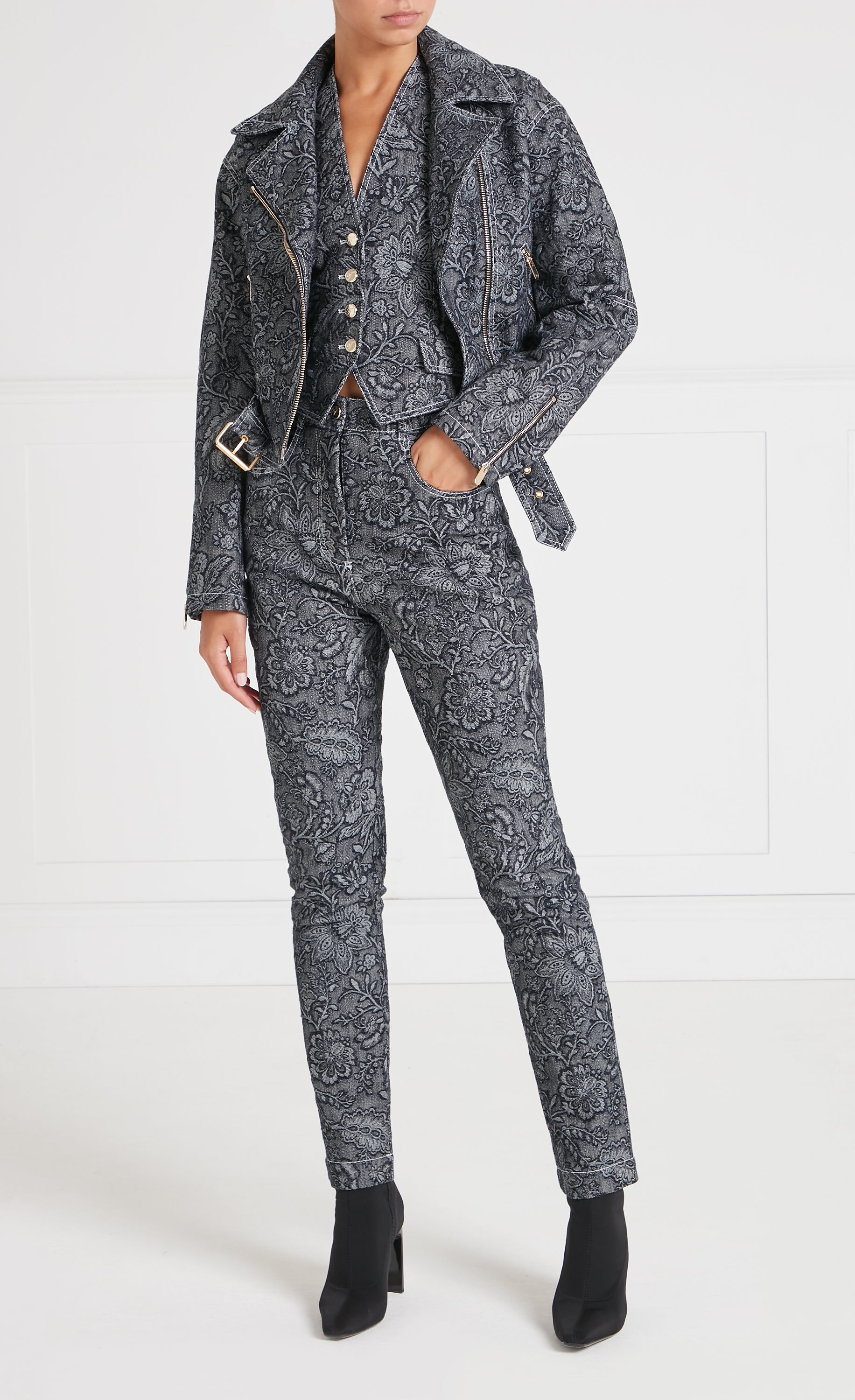 Francis Denim Trousers - Washed Black