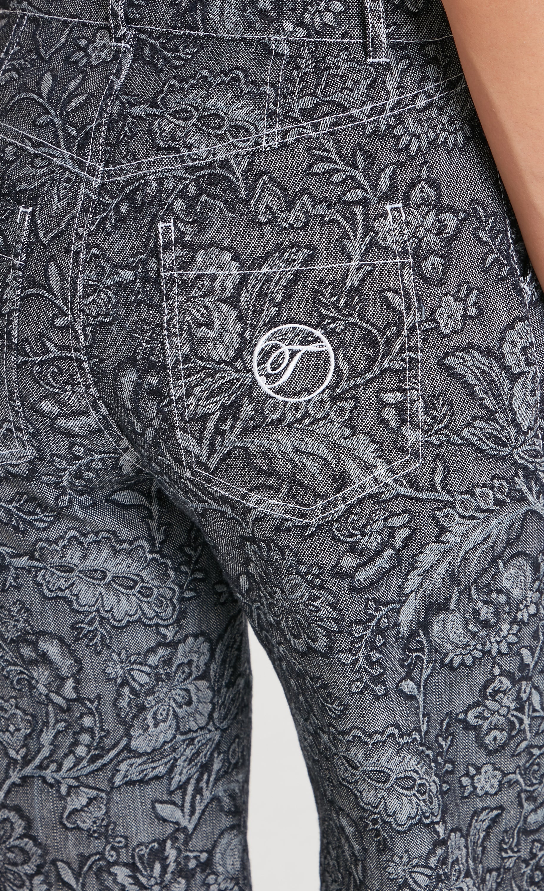 Francis Denim Wide-Leg Trousers - Washed Black