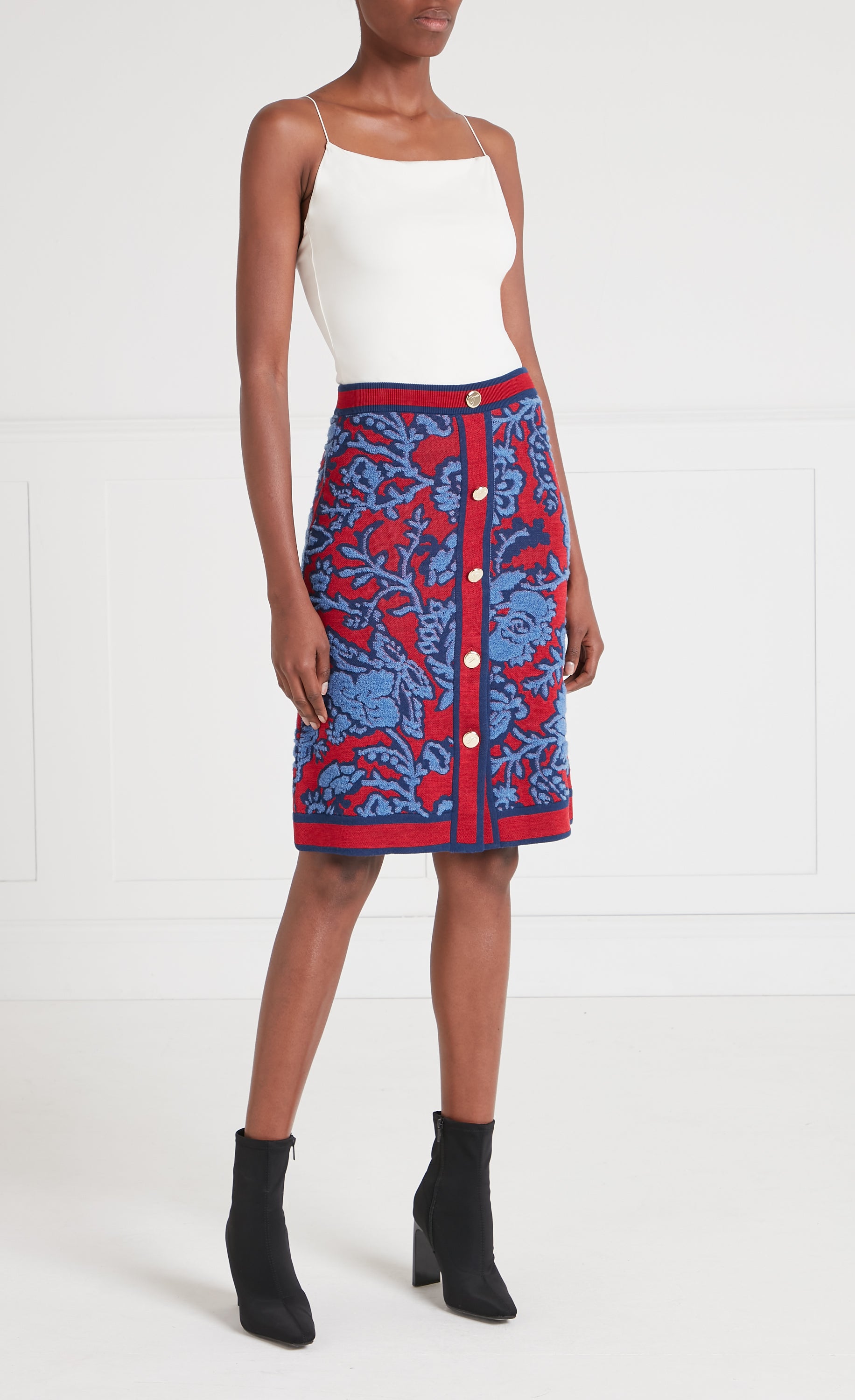 Francis Knit Skirt - Harbour Blue