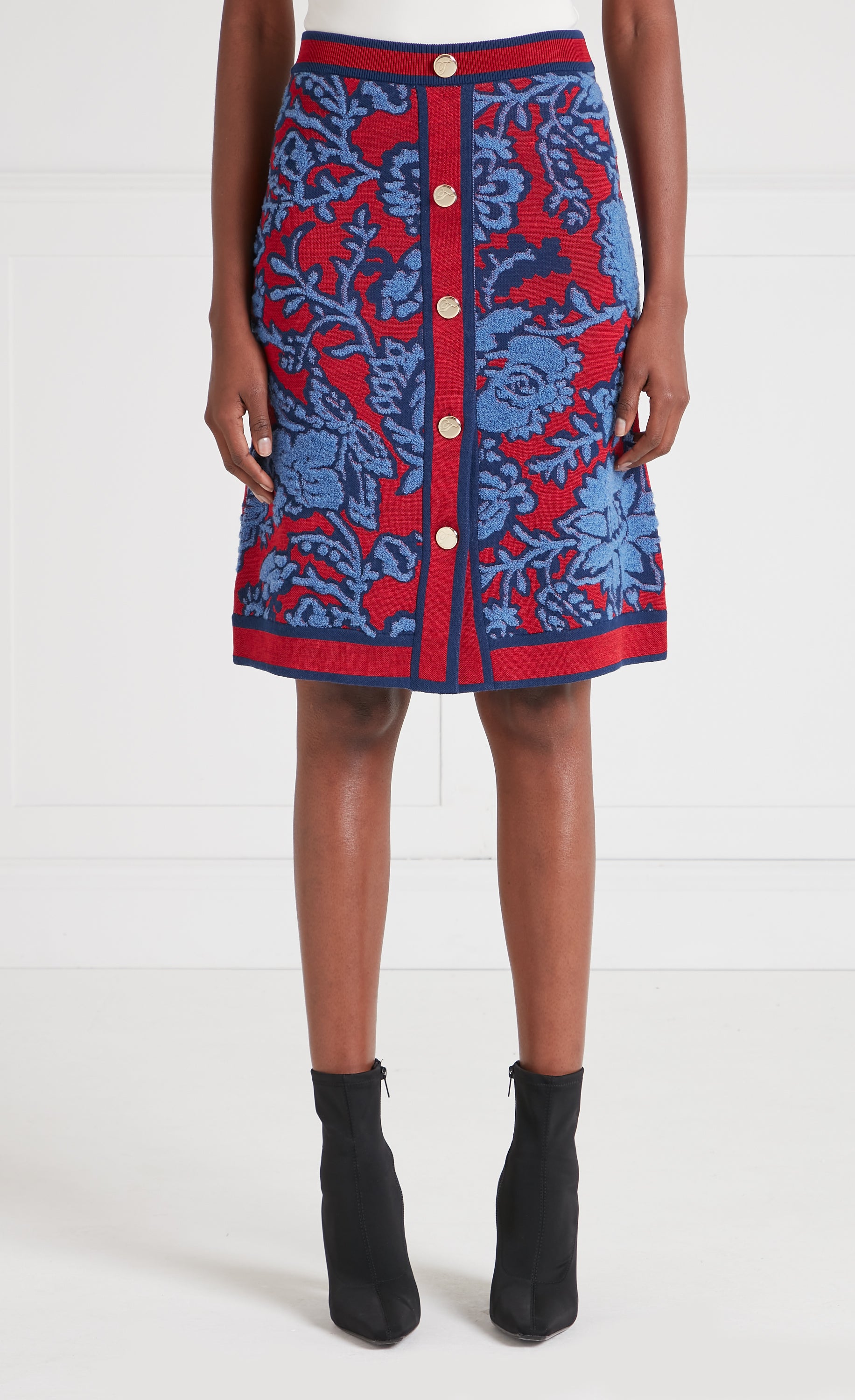 Francis Knit Skirt - Harbour Blue