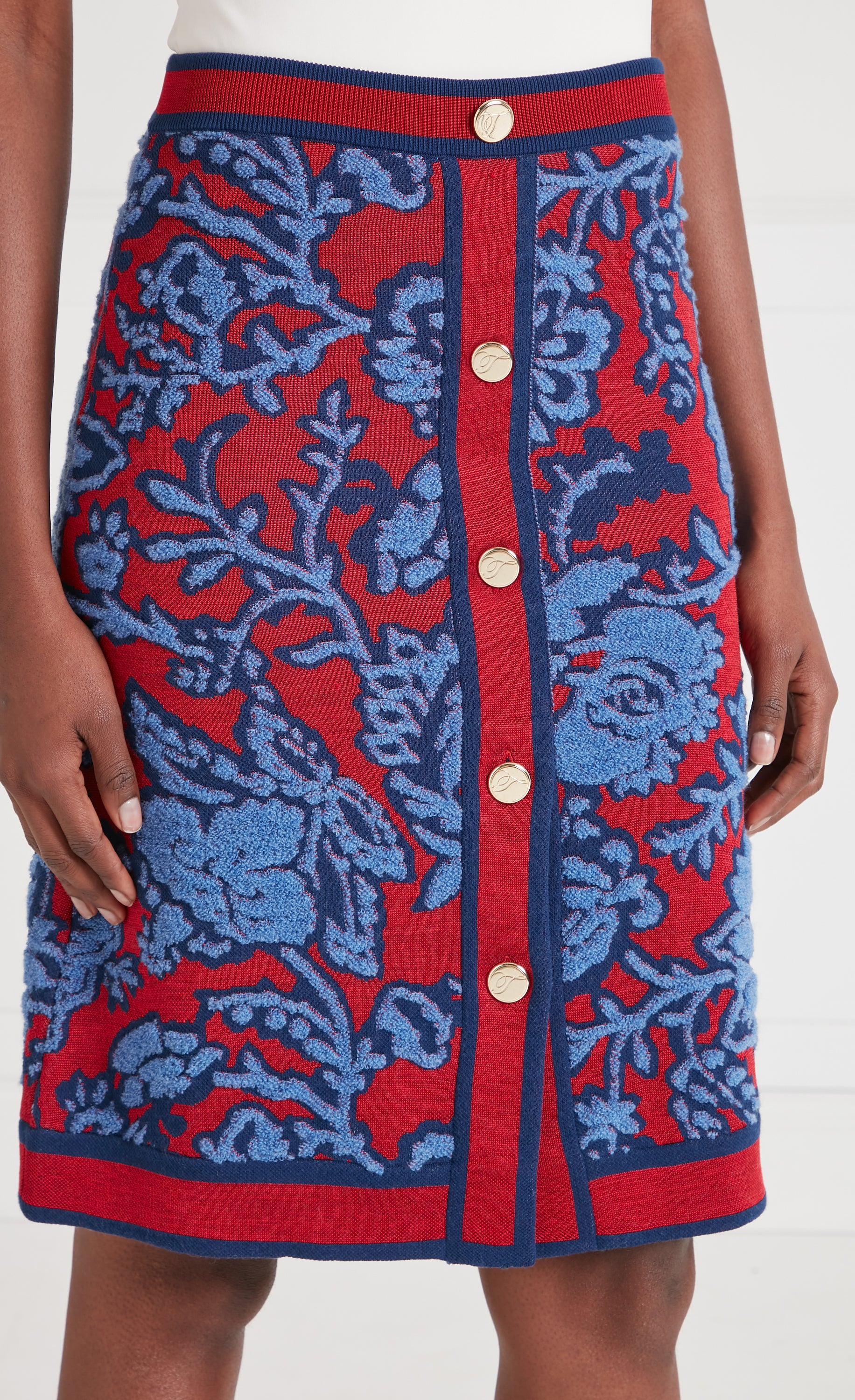 Francis Knit Skirt - Harbour Blue