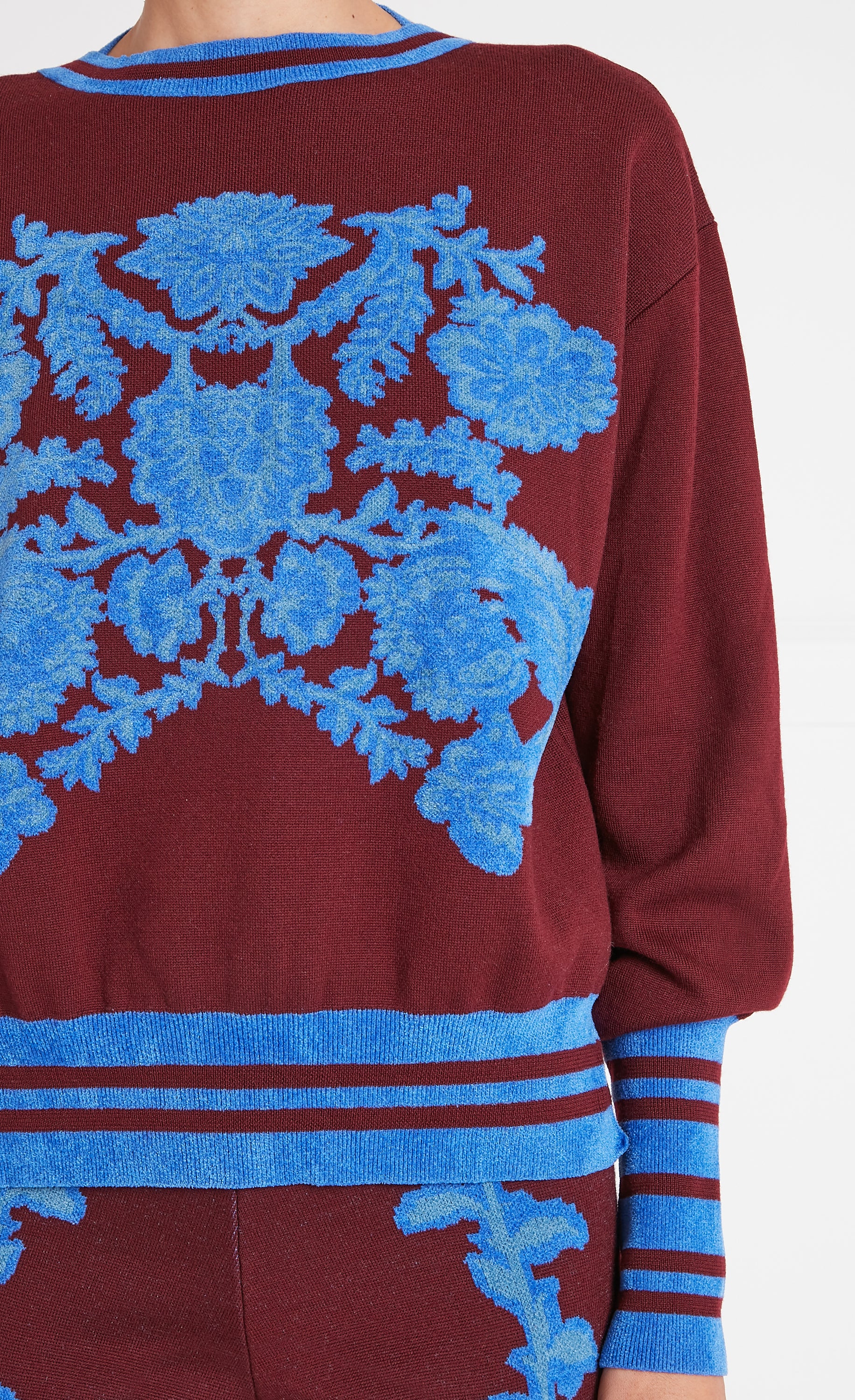 Floral Knit Jumper - Dark Amethyst