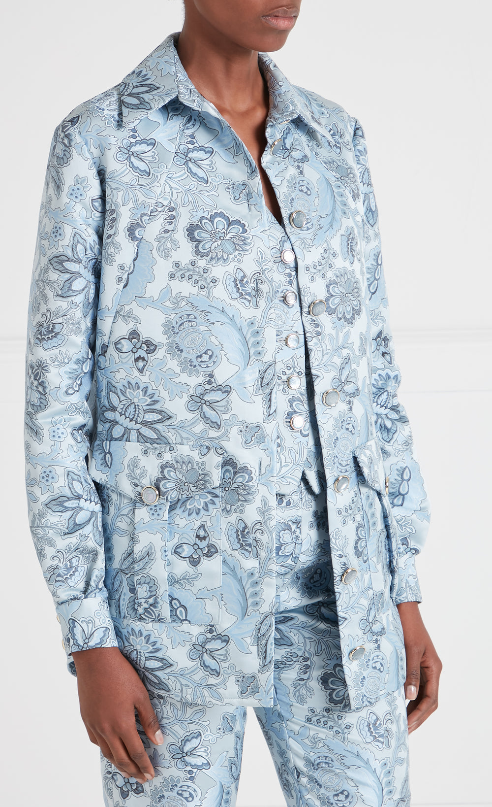 Francis Shirt Jacket - Light Blue