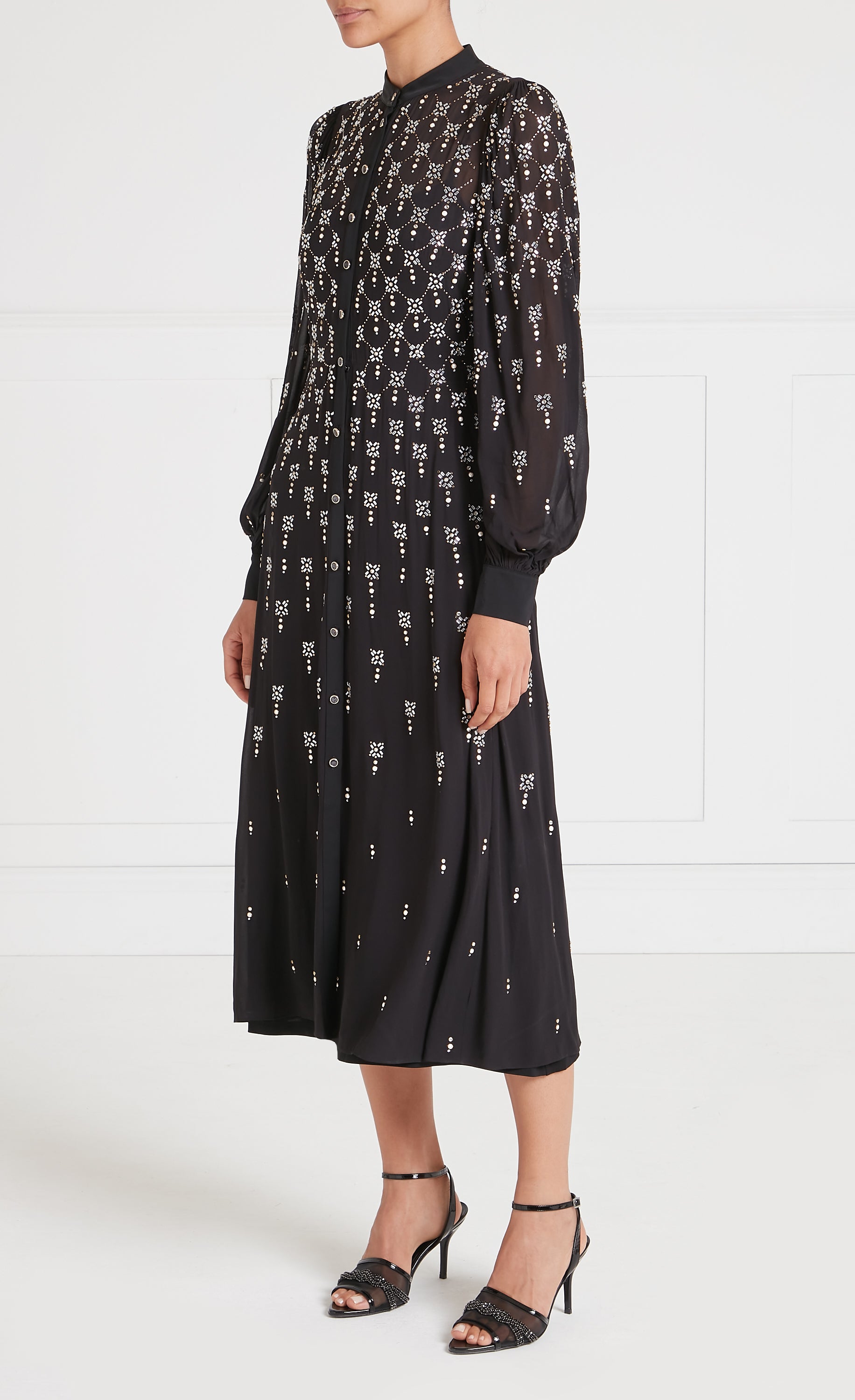 Gallantry Shirt Dress - Black