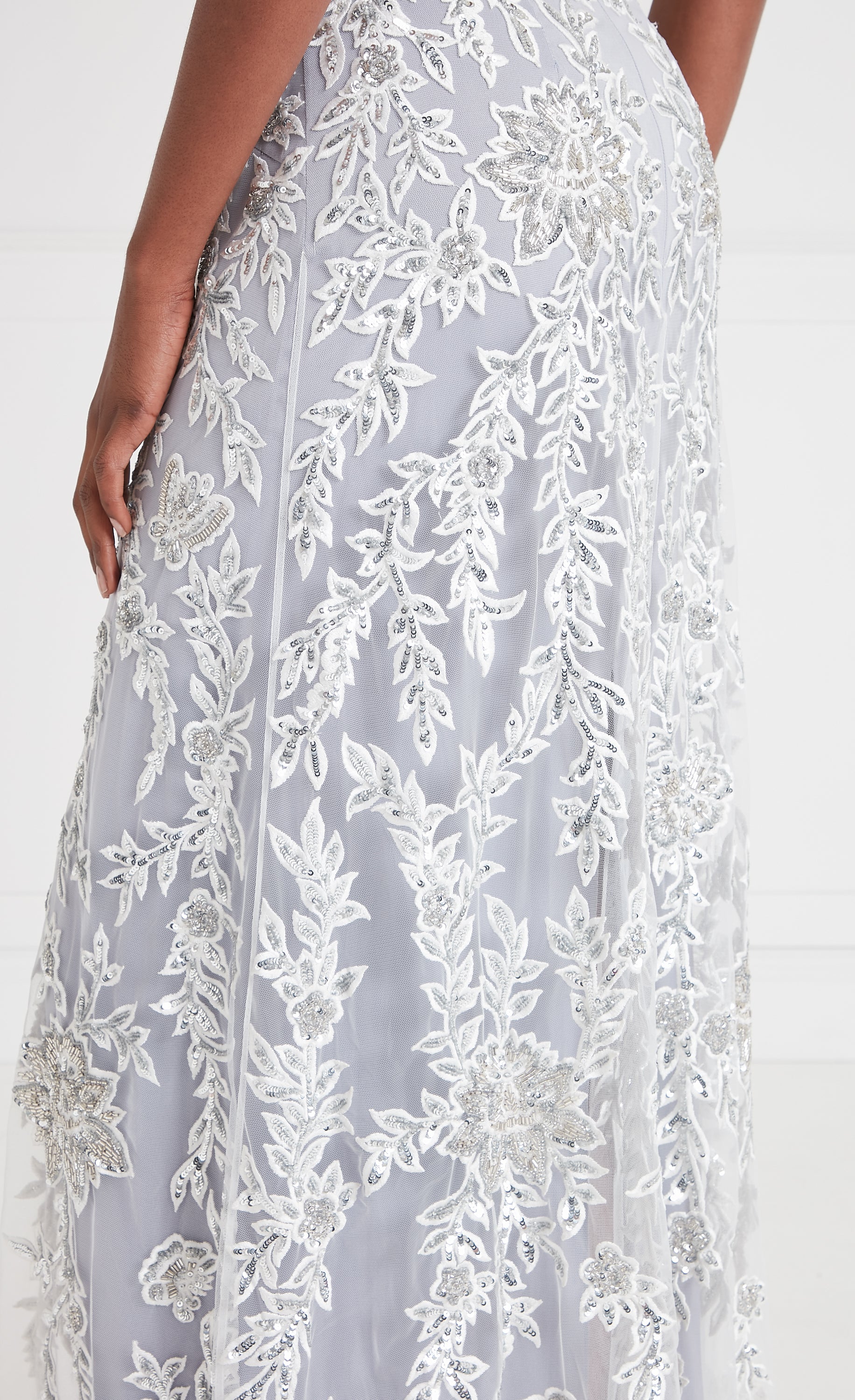 Genevieve Halter Gown - Silver