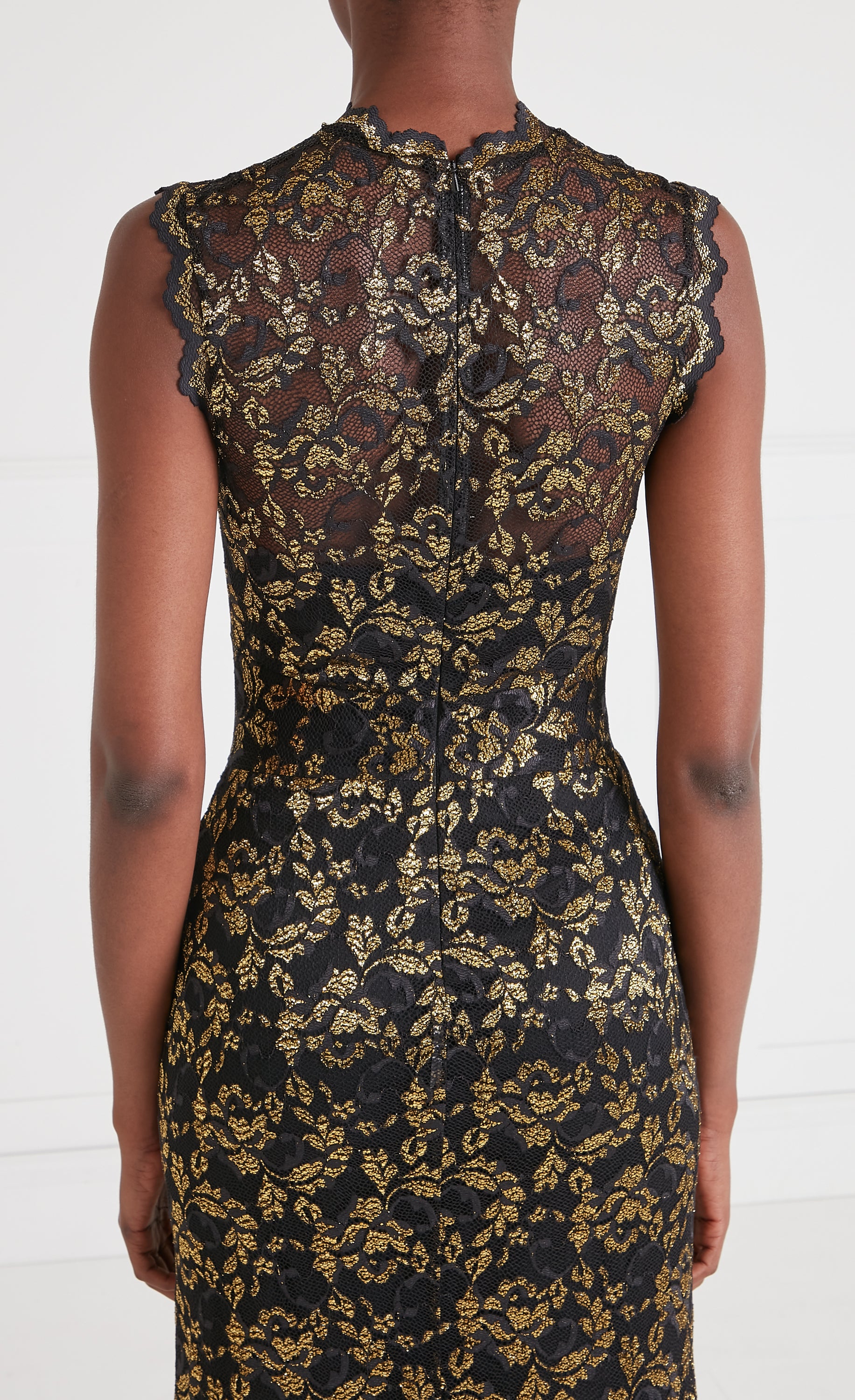 Orris Sleeveless Gown - Gold & Black