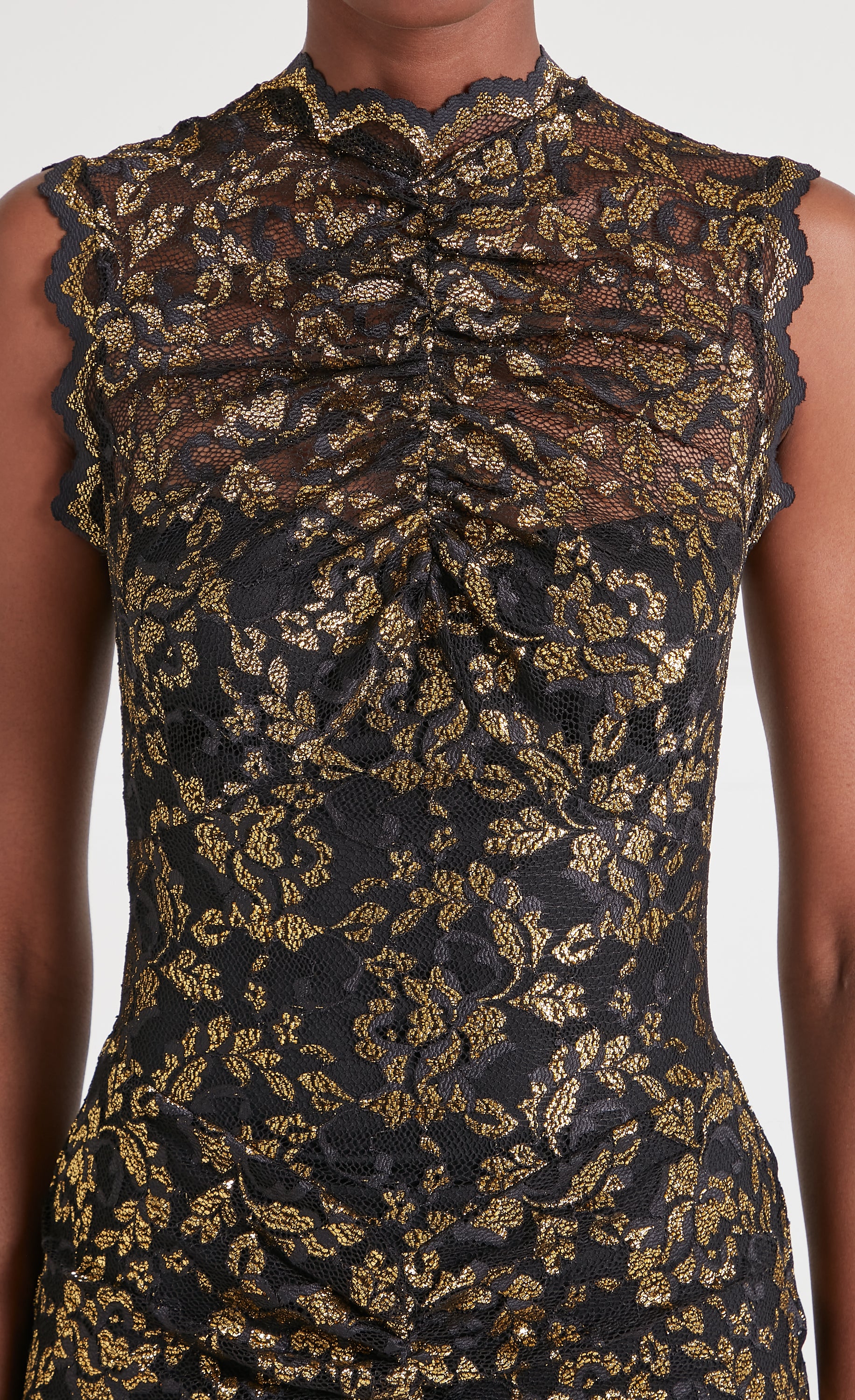 Orris Sleeveless Gown - Gold & Black