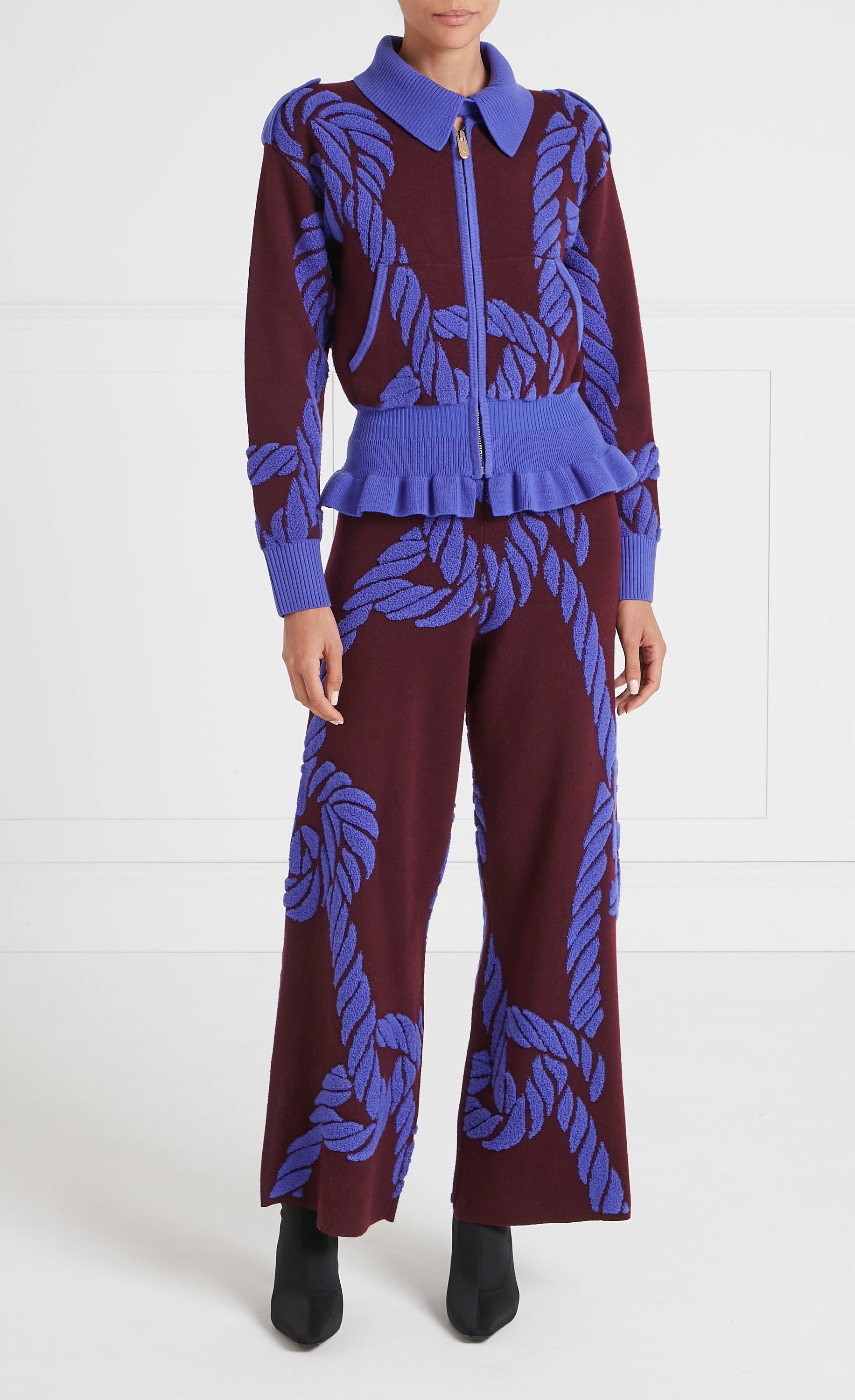 Rope Knit Jacket - Merlot