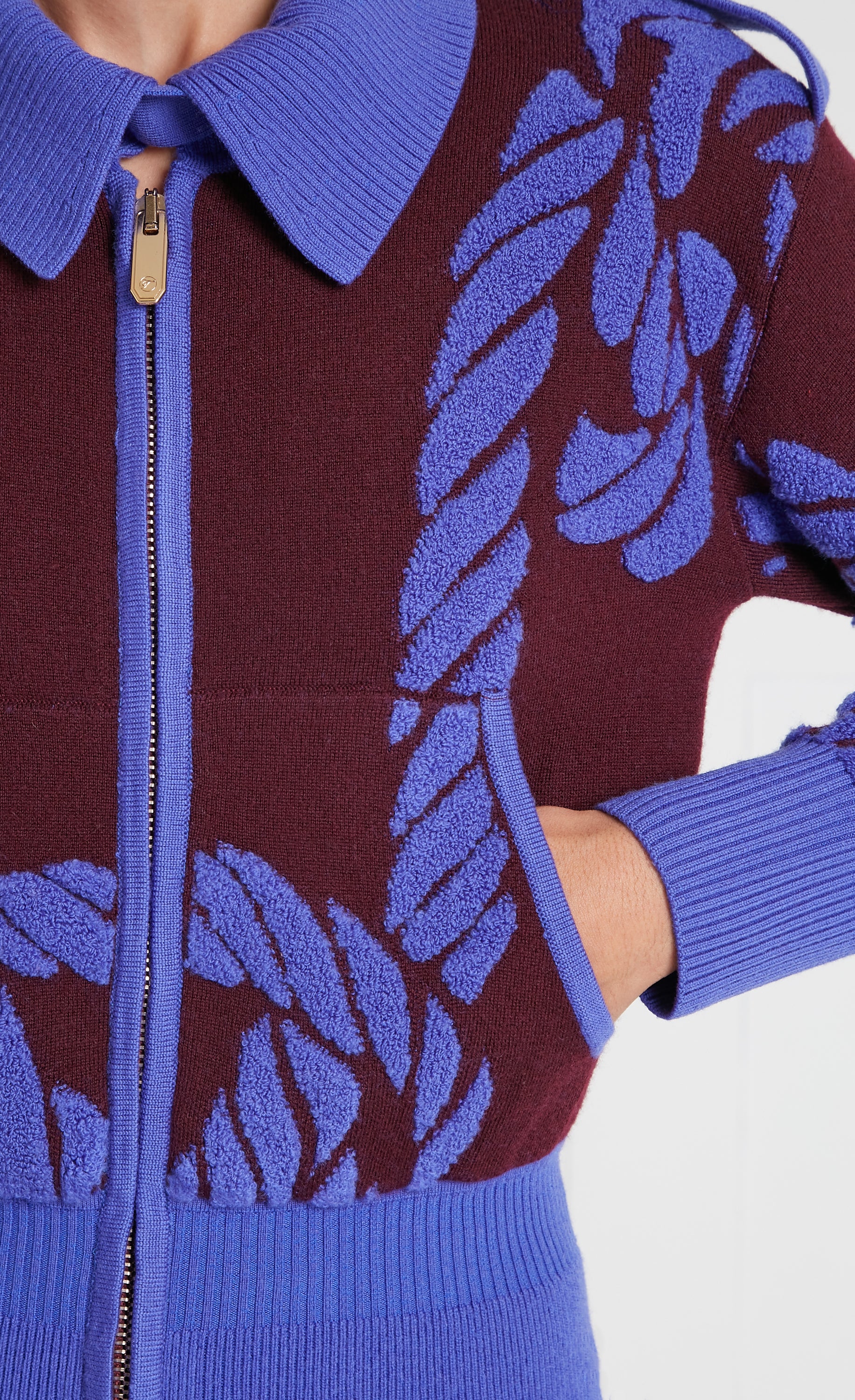 Rope Knit Jacket - Merlot