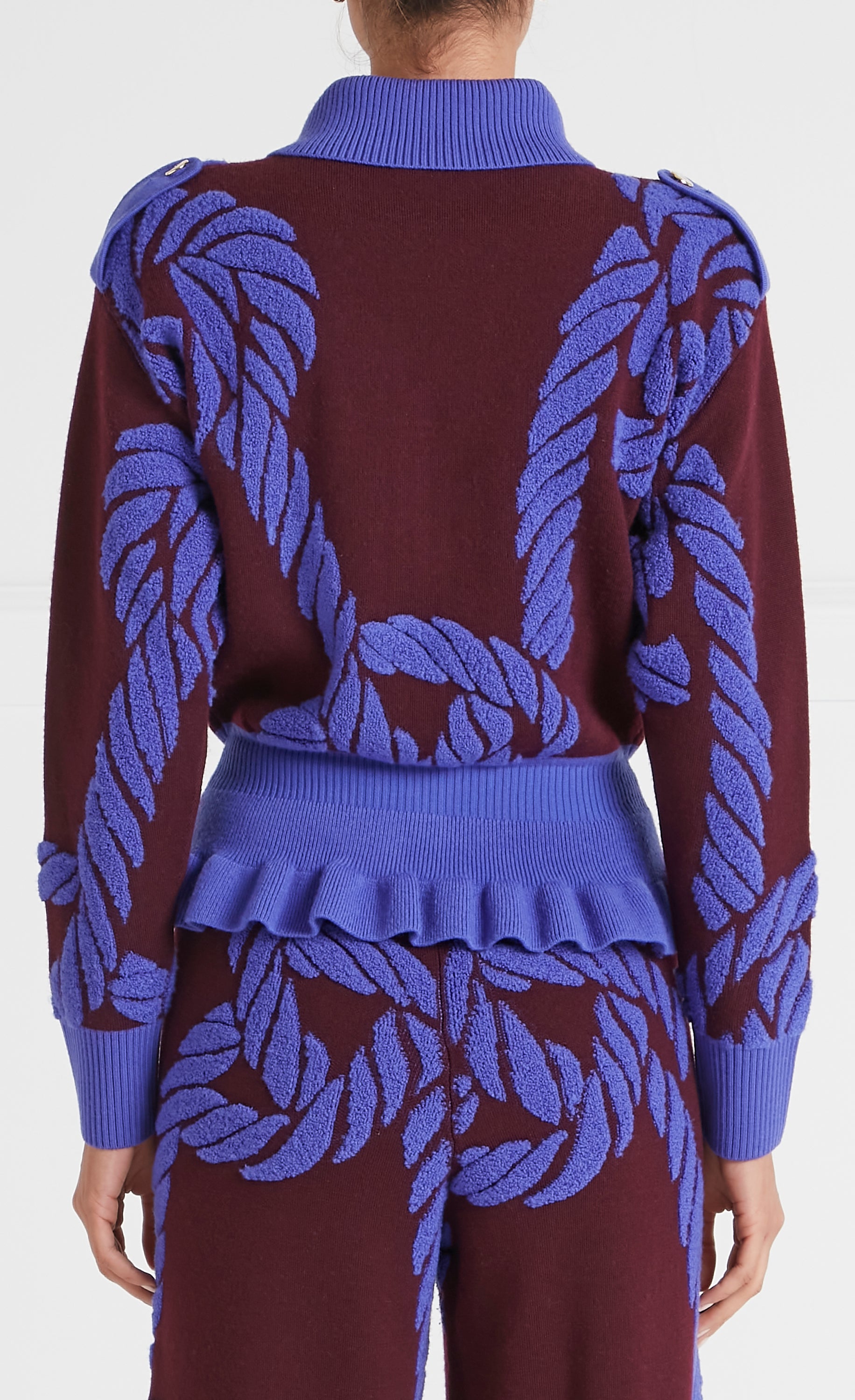 Rope Knit Jacket - Merlot