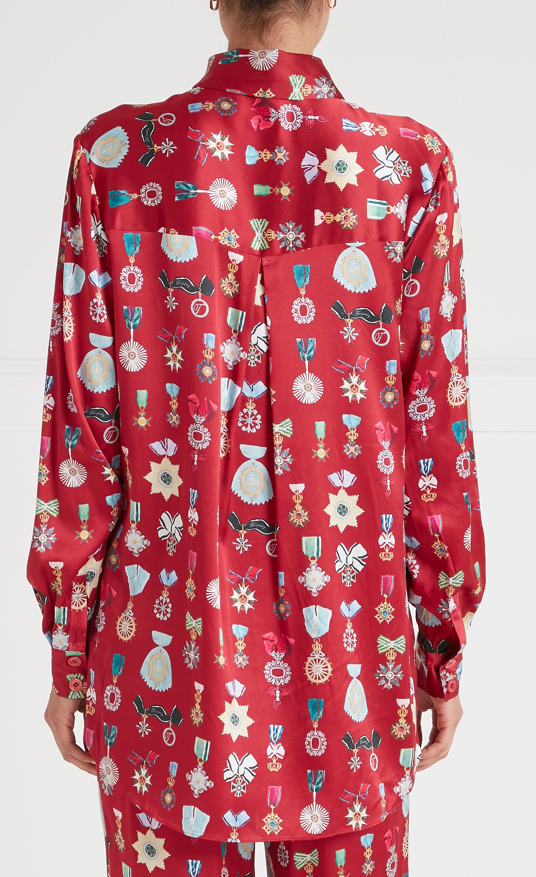 Gloriette Shirt Dress - Crimson