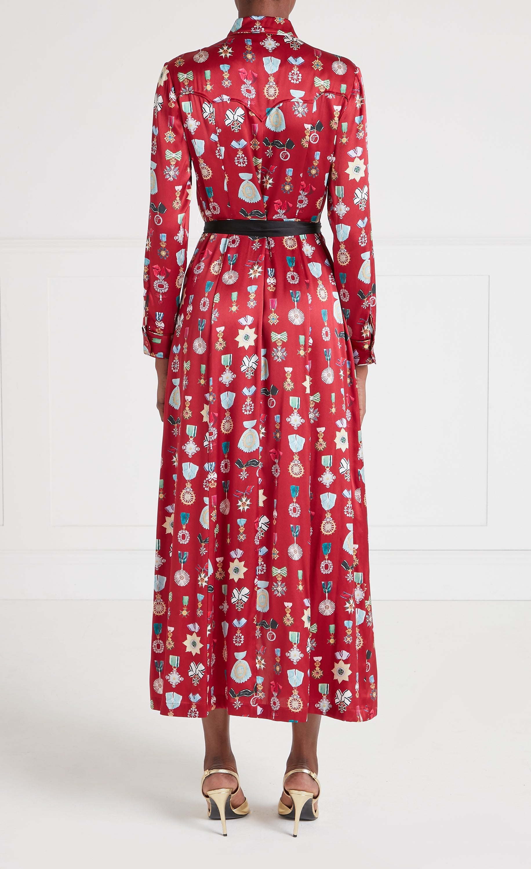 Gloriette Shirt Dress - Crimson