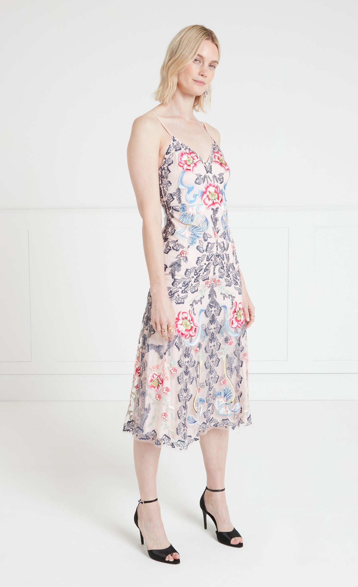 Bilbao Strappy Dress - Rosewater