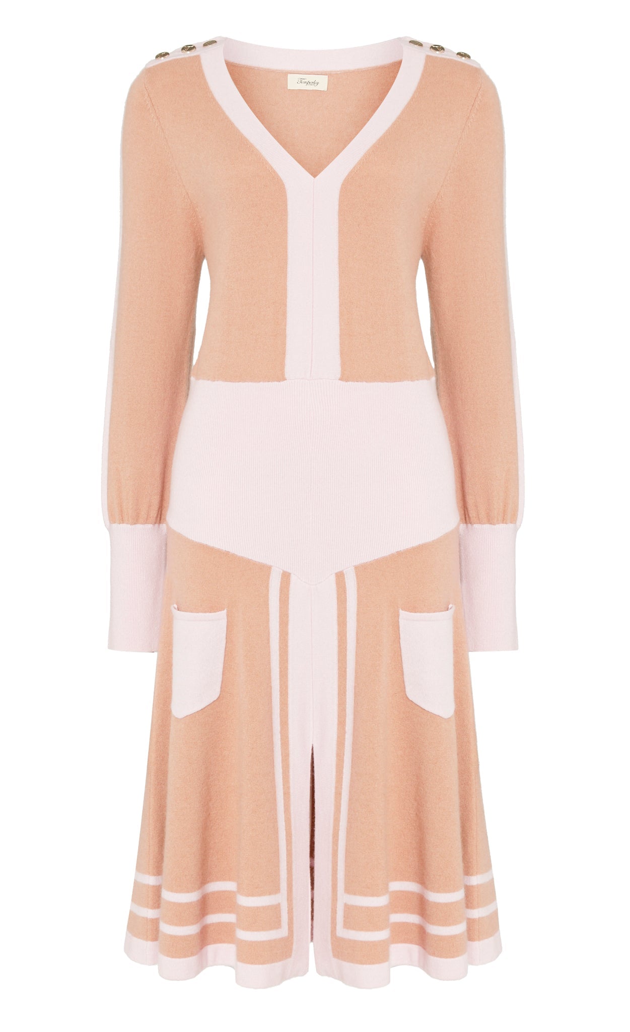 Bretton Knit Dress - Pink/Camel