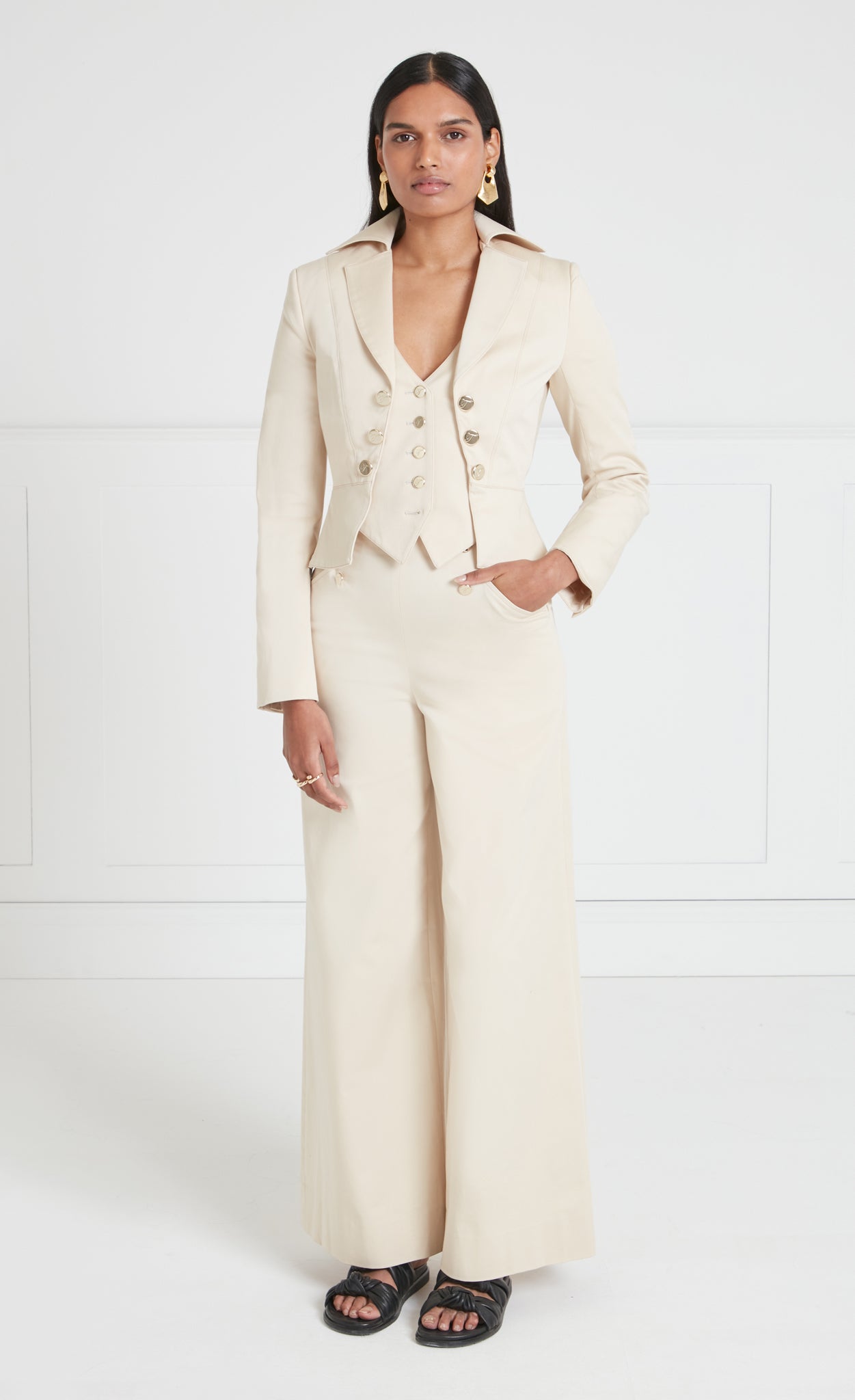 Castell Jacket - Sandy Cream | Coats and Jackets | Temperley