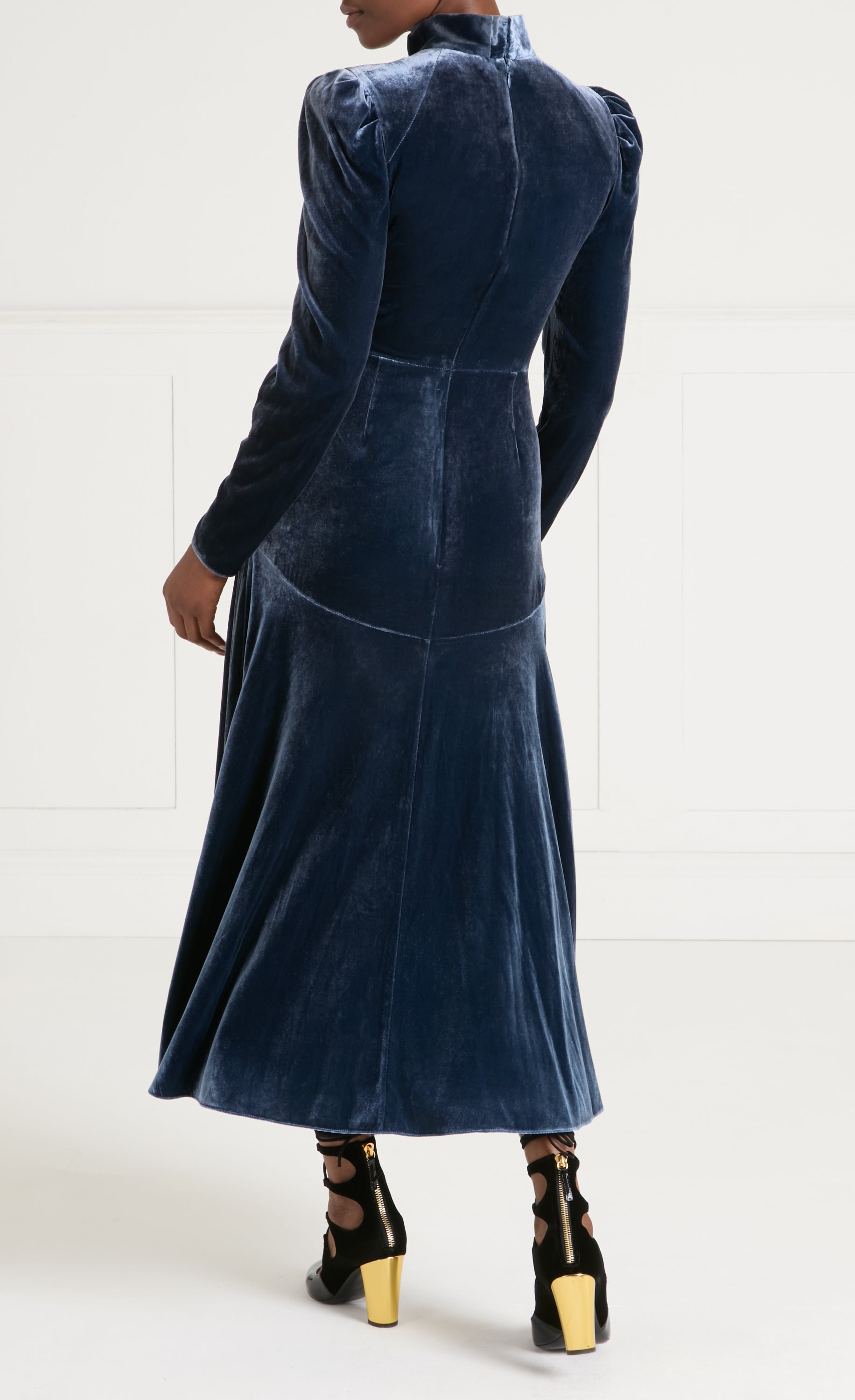 Clarice Split Dress - Slate Blue